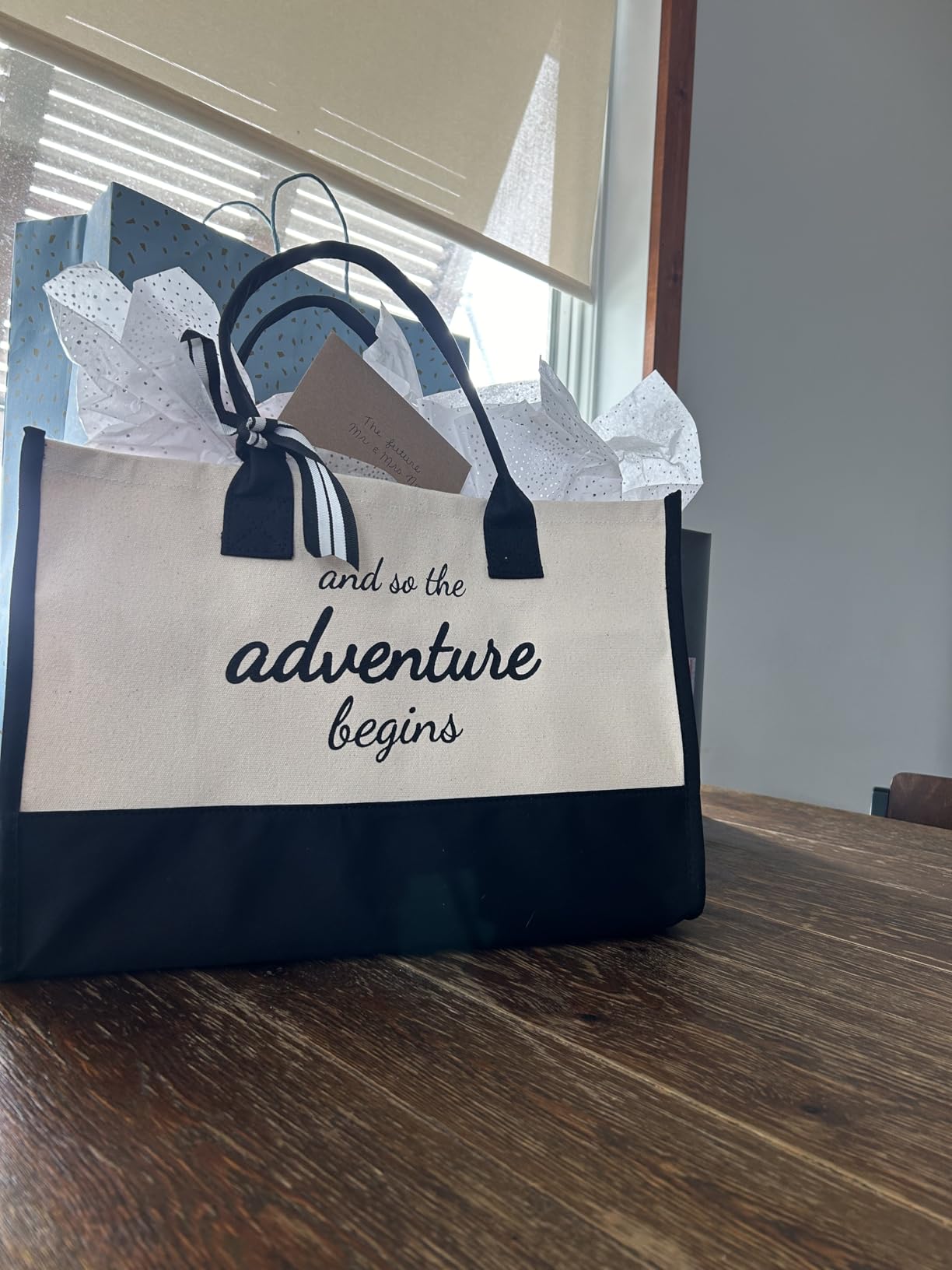 TOPDesign Canvas Tote Bag, Bridal Shower Gifts for Bride, Wedding Bachelorette Bride Gifts Shoulder Bag - Customer Photo 2