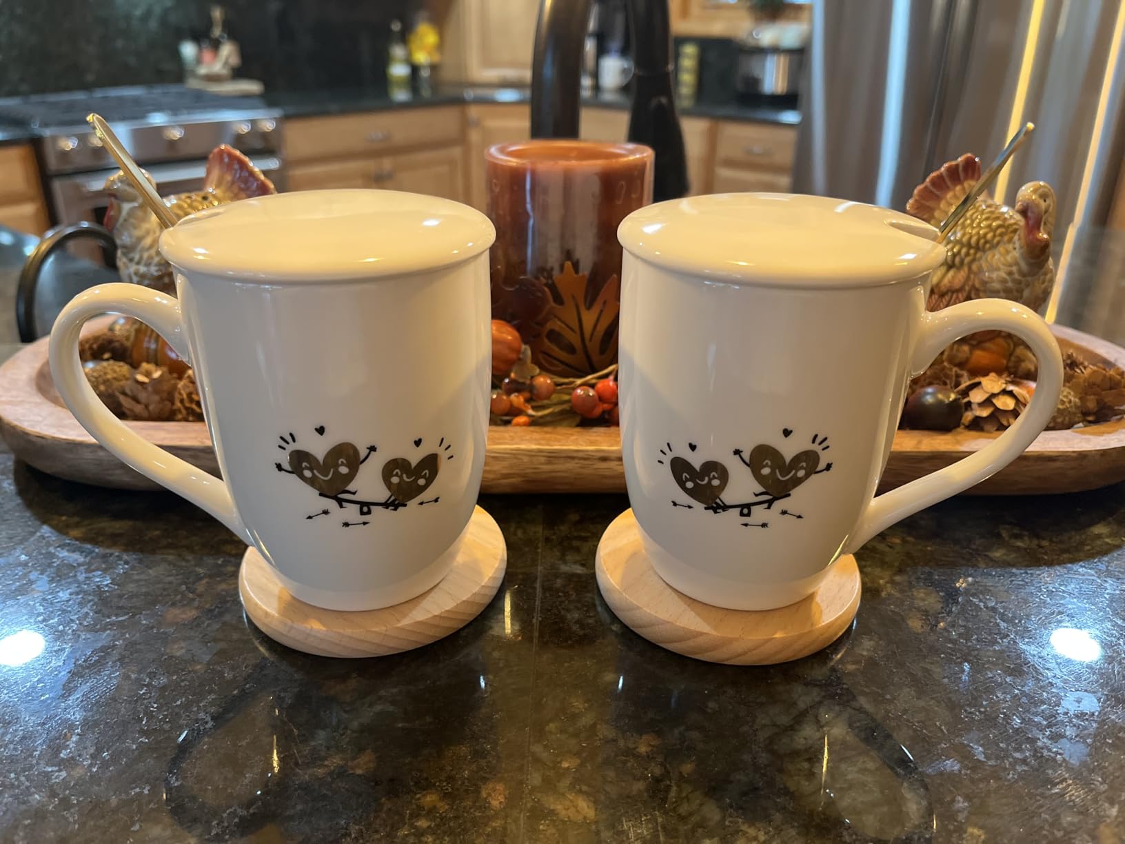AW BRIDAL Ceramic Engagement Gifts For Couples Newly Engaged Unique Coffee Mugs Set Of 2, 12 Oz| Bachelorette Bridal Shower Gift For Bride, Anniversary Wedding Gifts For Couple Housewarming Gift Ideas - Customer Photo 2