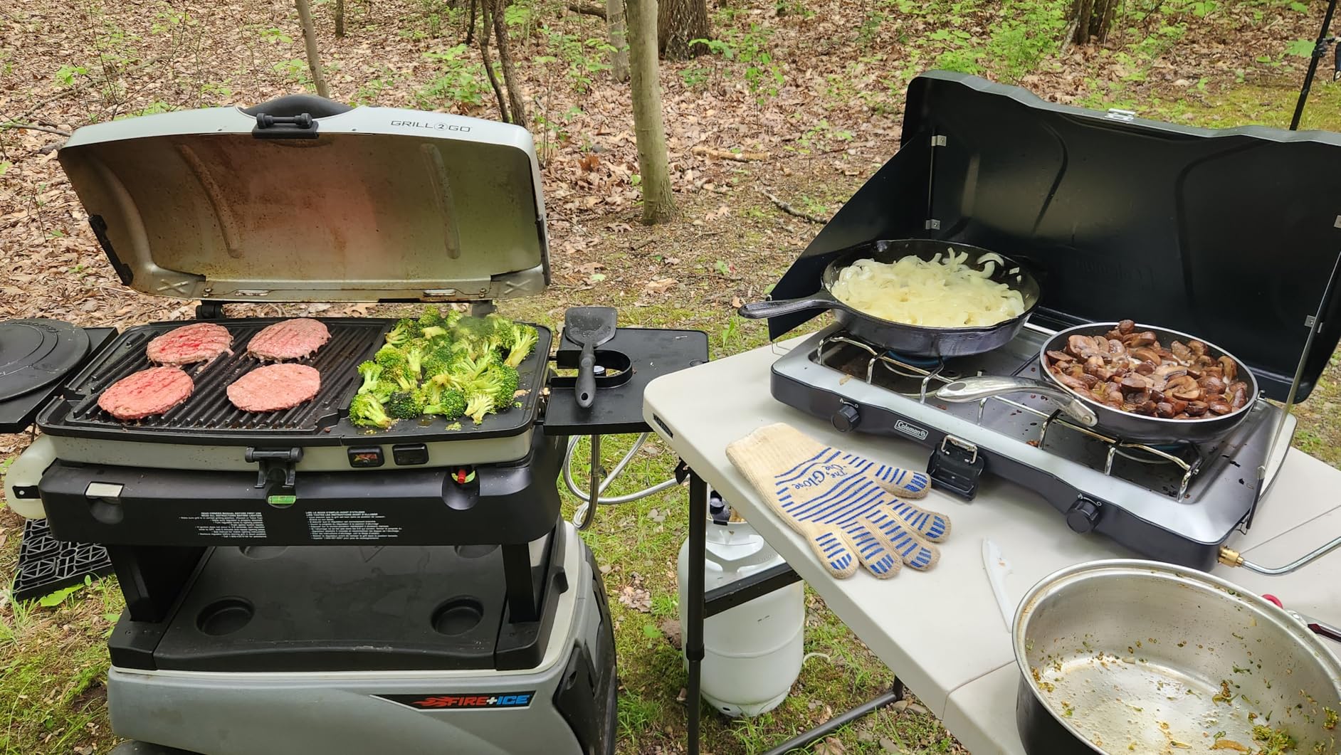 Coleman Triton 2-Burner Propane Stove, Portable Camping Cooktop with 2 Adjustable Burners & Wind Guards, 22,000 BTUs of Power for Camping, Tailgating, Grilling, BBQ, & More - Customer Photo 1