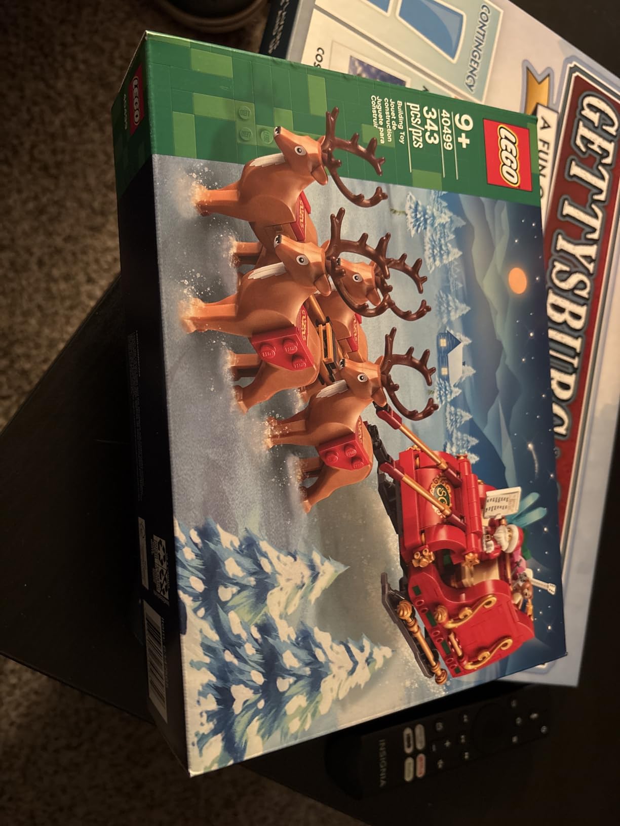 LEGO Santa's Sleigh - Building Toys for Kids, Boys & Girls, Ages 9+ - Indoor Christmas Decorations for Home W/Santa Claus Figurine & Reindeer - Gifts for Boys & Girls - 40499 - Customer Photo 1