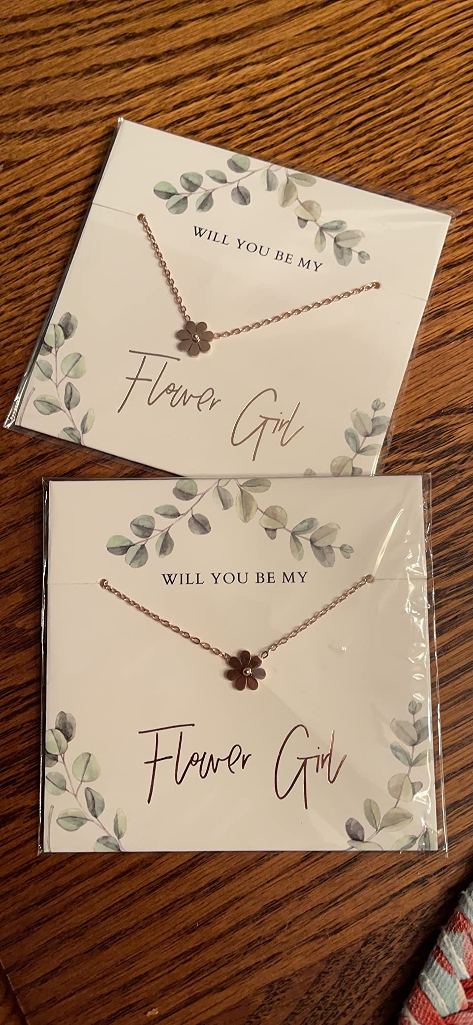 Pop Fizz Designs Flower Girl Gift - Flower Girl Necklace Set (2) | Girls' Jewelry | Bride's Gift - Customer Photo 2
