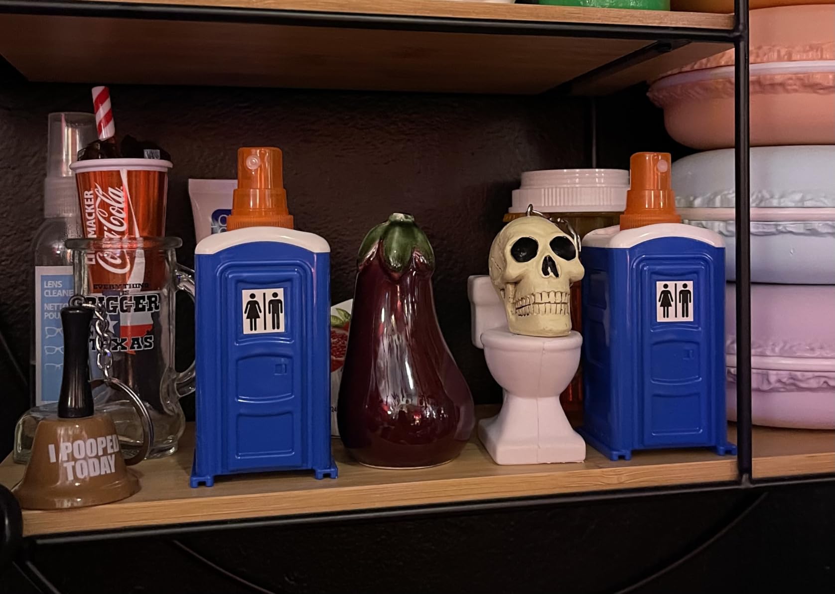 Funwares American Designed & Owned, Original Porta Potty Shot Glasses Gag Gift for Men, Top Choice for Number 2 Humor, Funny Shot Glass, White Elephant Gift, Secret Santa and Shot Glass Collectors Customer Review Funwares American Designed & Owned, Original Porta Potty Shot Glasses Gag Gift for Men, Top Choice for Number 2 Humor, Funny Shot Glass, White Elephant Gift, Secret Santa and Shot Glass Collectors - Customer Photo 2