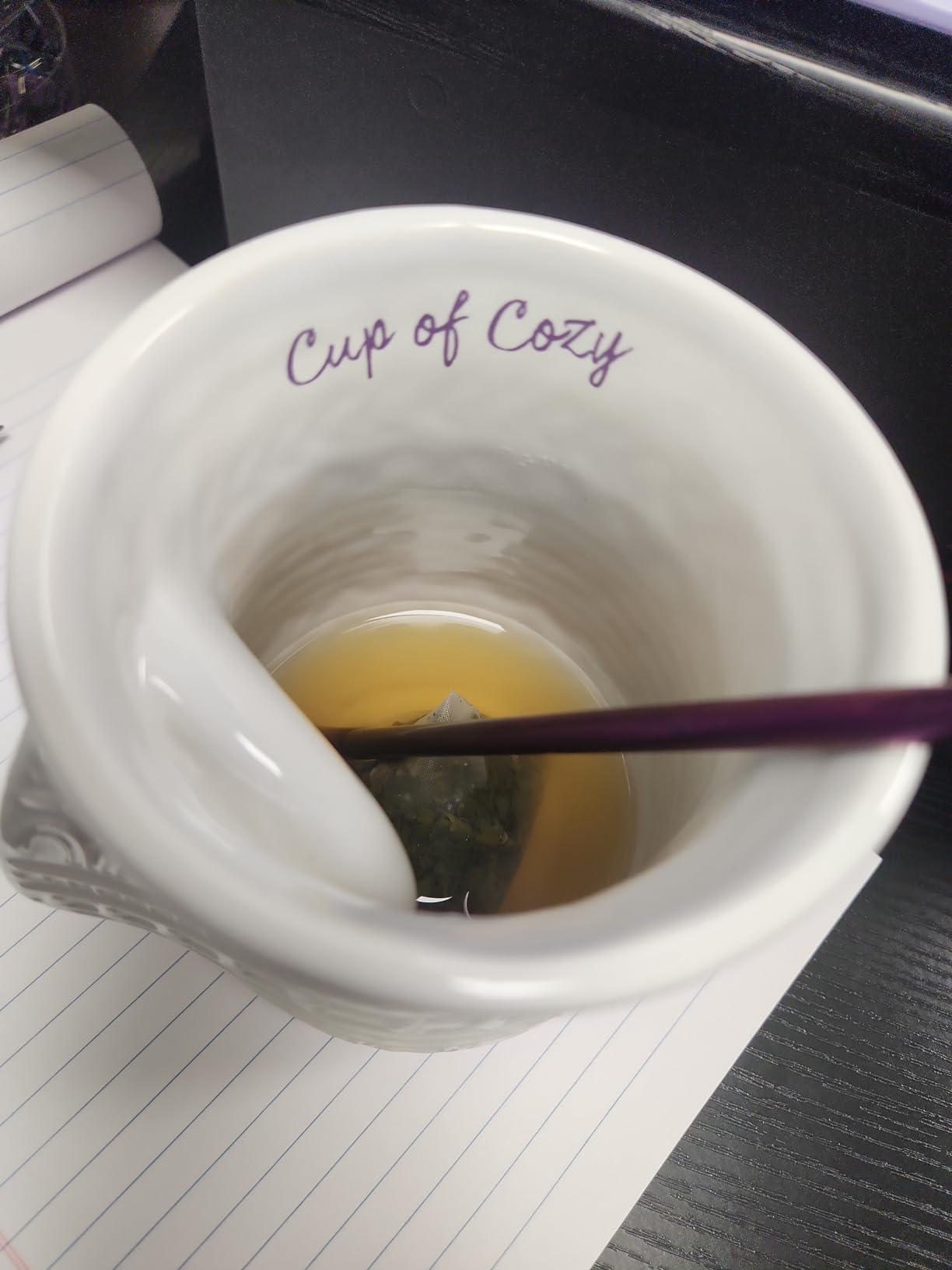 Elanze Designs Cup of Cozy Nordic Knit 14 ounce Ceramic Stoneware Handwarmer Coffee Mug, Raw Clay - Customer Photo 2