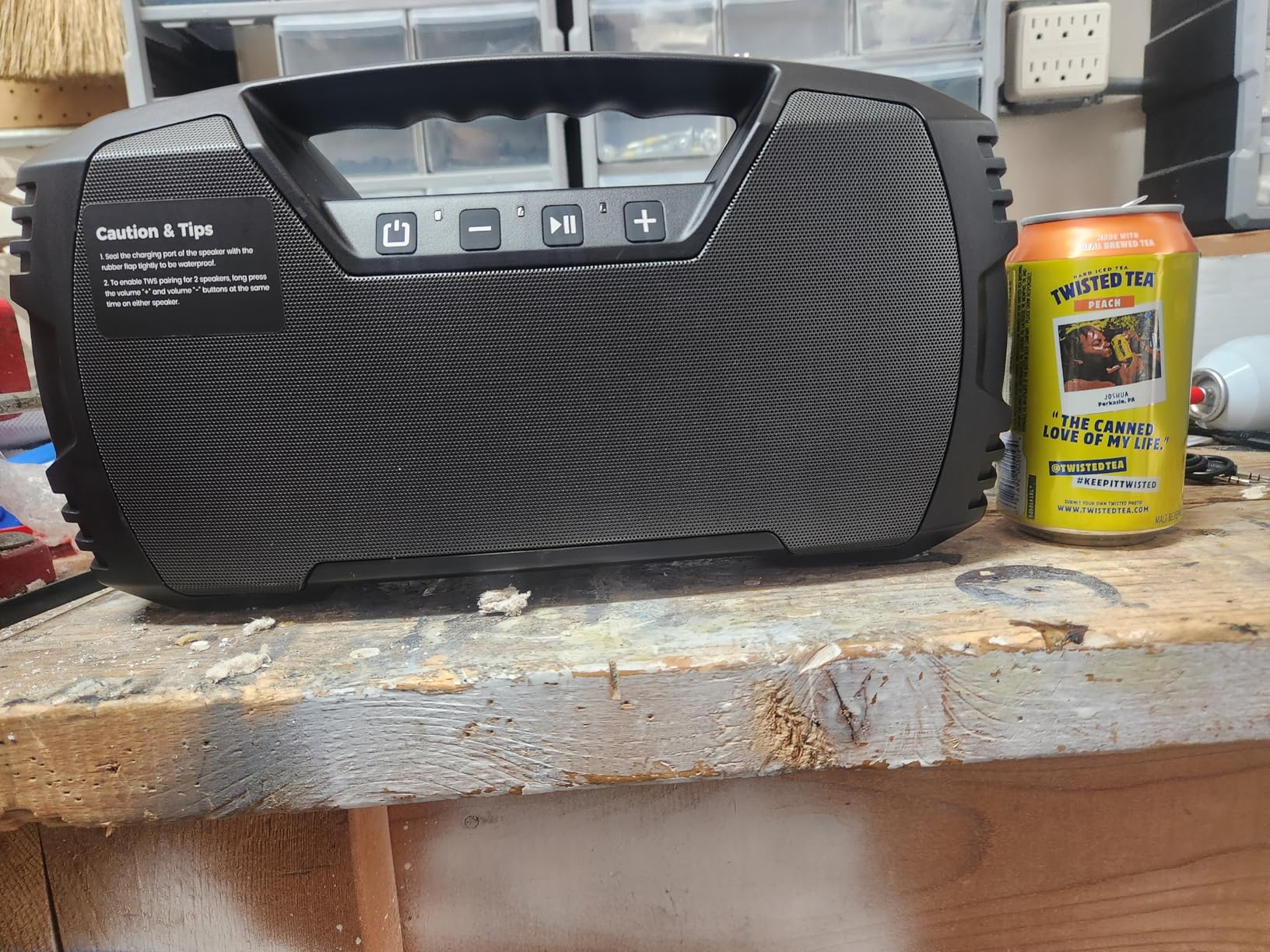 IPX7 Waterproof Bluetooth Speaker, 40W(60 Peak) Portable Wireless Speakers with Subwoofer, 32H Playtime, Stereo Loud Sound, Deep Bass, Bluetooth 5.0 with Handle for Pool, Beach, Outdoor, Gifts Customer Review IPX7 Waterproof Bluetooth Speaker, 40W(60 Peak) Portable Wireless Speakers with Subwoofer, 32H Playtime, Stereo Loud Sound, Deep Bass, Bluetooth 5.0 with Handle for Pool, Beach, Outdoor, Gifts - Customer Photo 2