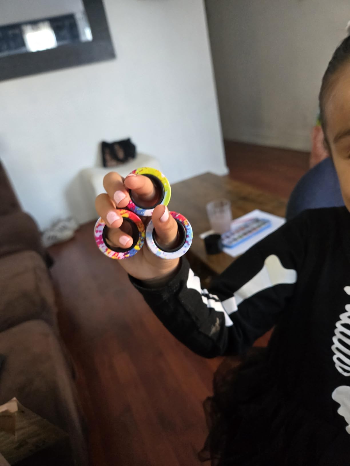 BUNMO Magnetic Rings Stocking Stuffers for Teens - Fidget Toys Adults - Stocking Stuffers for Boys - Magnetic Fidget Rings - Improved Stronger Magnets - Great Teen Gift - Black Customer Review BUNMO Magnetic Rings Stocking Stuffers for Teens - Fidget Toys Adults - Stocking Stuffers for Boys - Magnetic Fidget Rings - Improved Stronger Magnets - Great Teen Gift - Black - Customer Photo 1