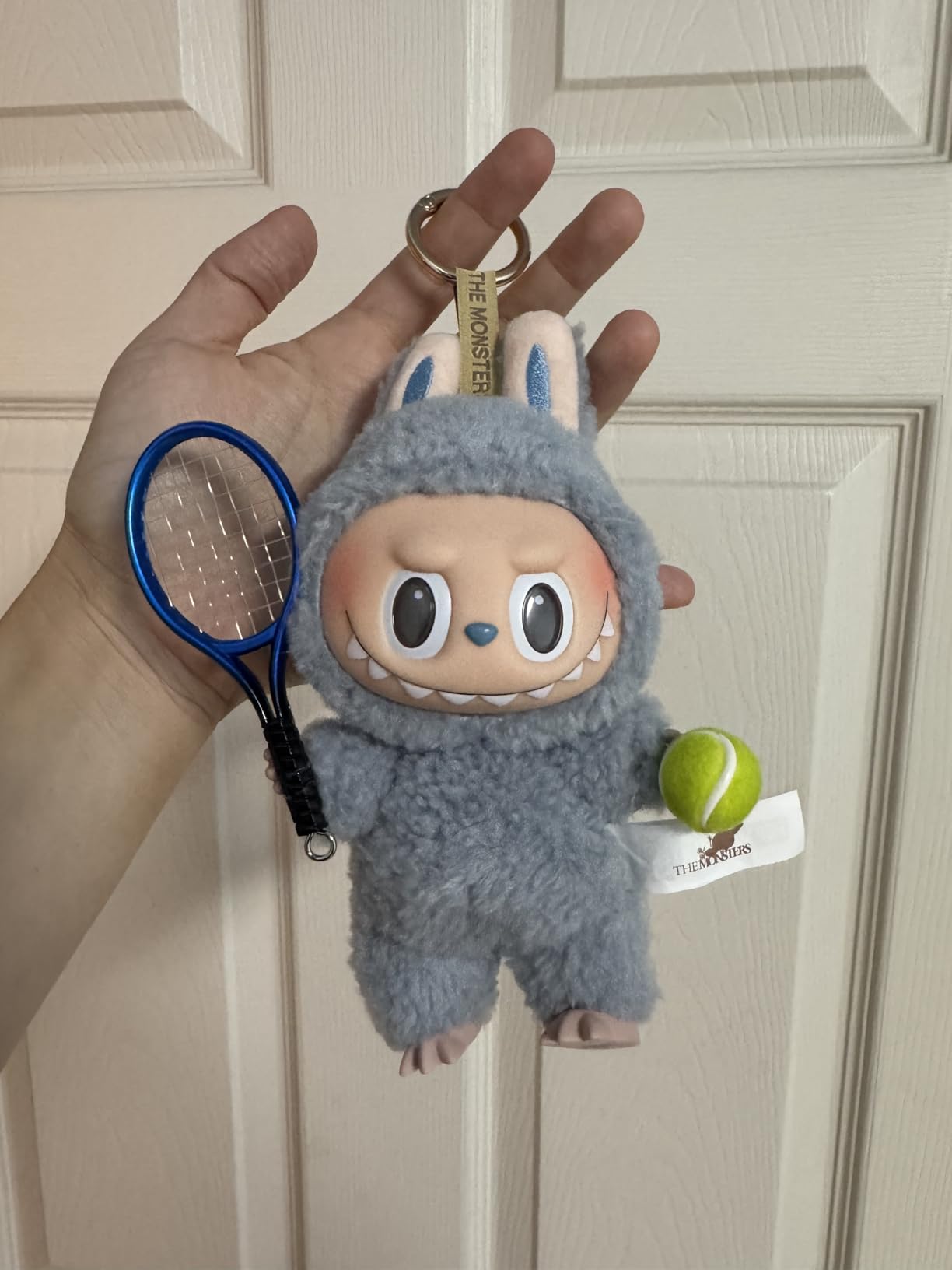 Color Mini Tennis Racket with Ball Keychain Key Ring - Customer Photo 1