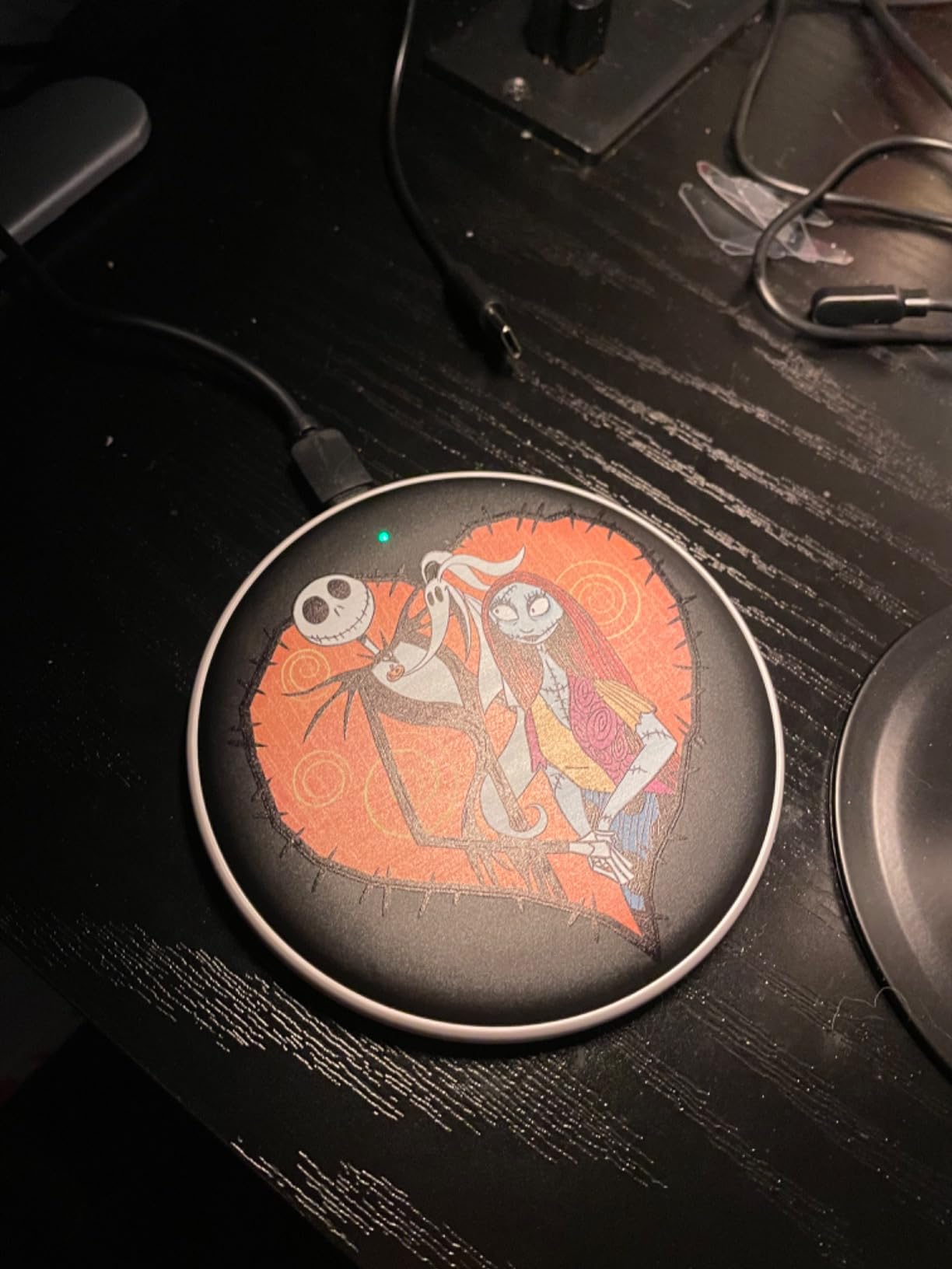Disney Tim Burton's The Nightmare Before Christmas Wireless Charging Pad - Jack Skellington and Sally Wireless Charger- The Nightmare Before Christmas Fan Gifts for Women and Men - Customer Photo 1