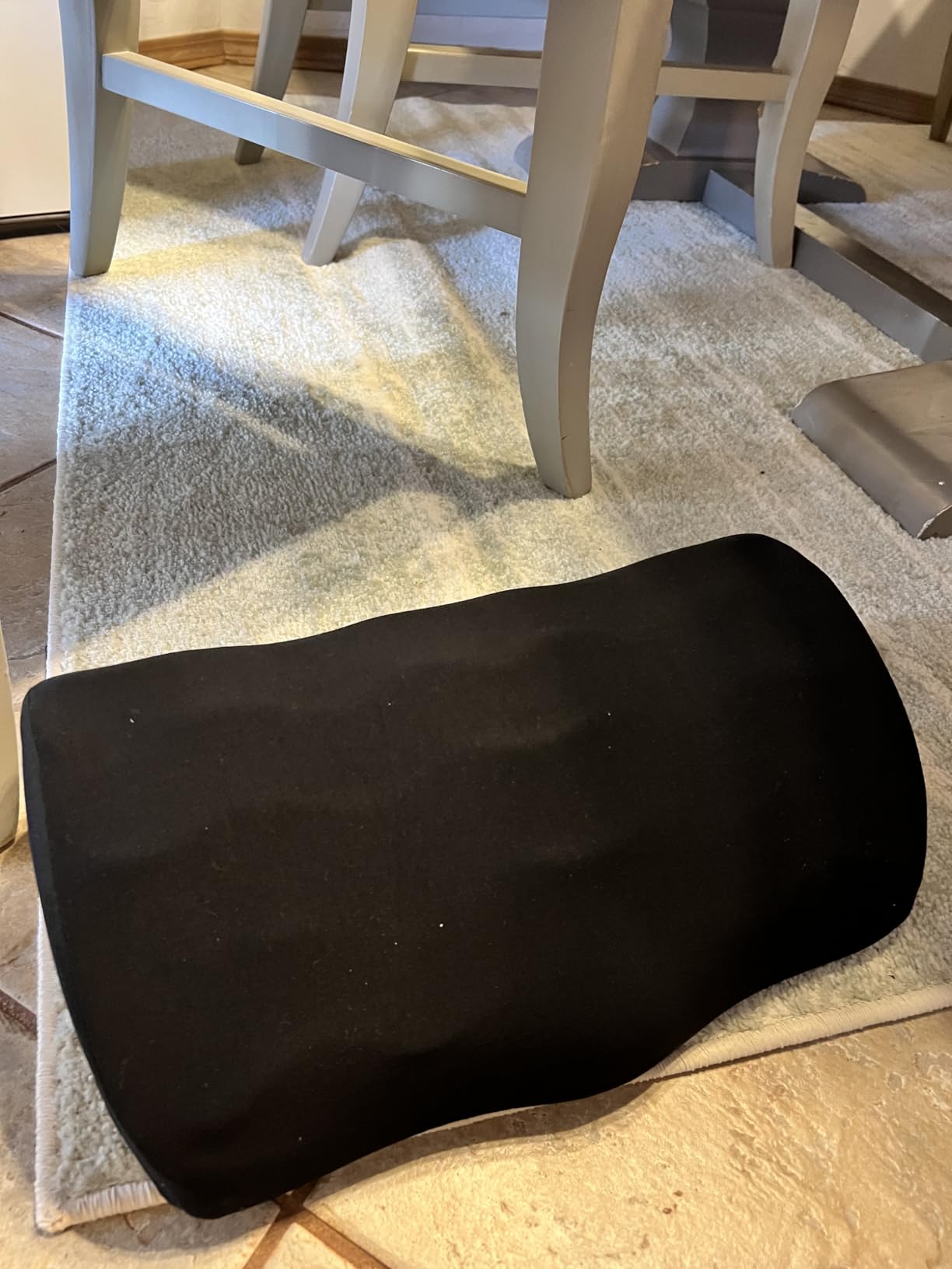 C CUSHION LAB Ergonomic Foot Rest for Under Desk - Patented Massage Ridge Design Memory Foam Foot Stool Pillow for Work, Home, Gaming, Computer, Office Chair - Footrest for Back & Hip Pain Relief - Customer Photo 2