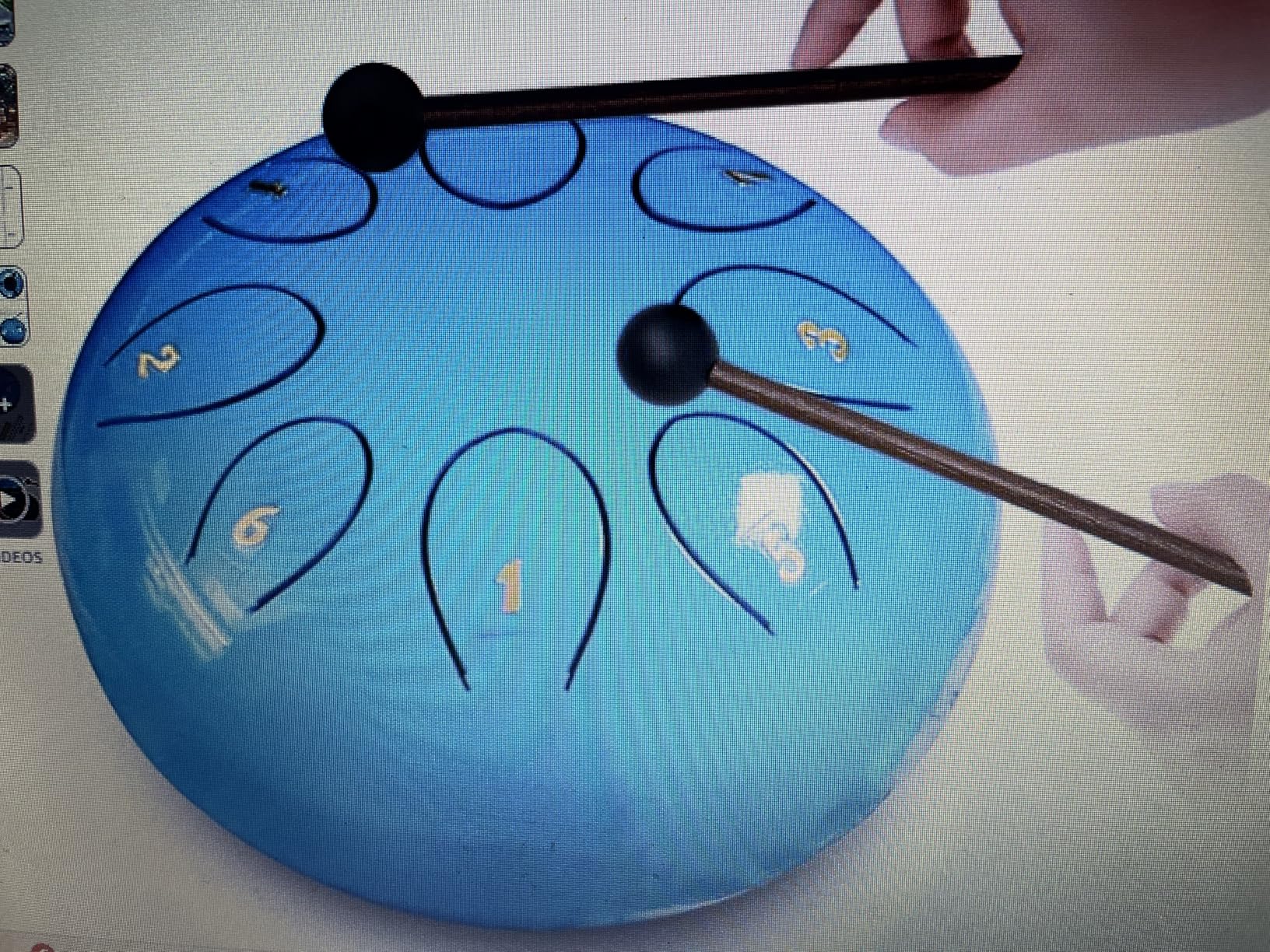 REGIS Steel Tongue Drum 6 inch 8 Notes Musical Percussion Instrument, rain Drum for Outside - Musician Gift for Family and Friends(malachite) - Customer Photo 2