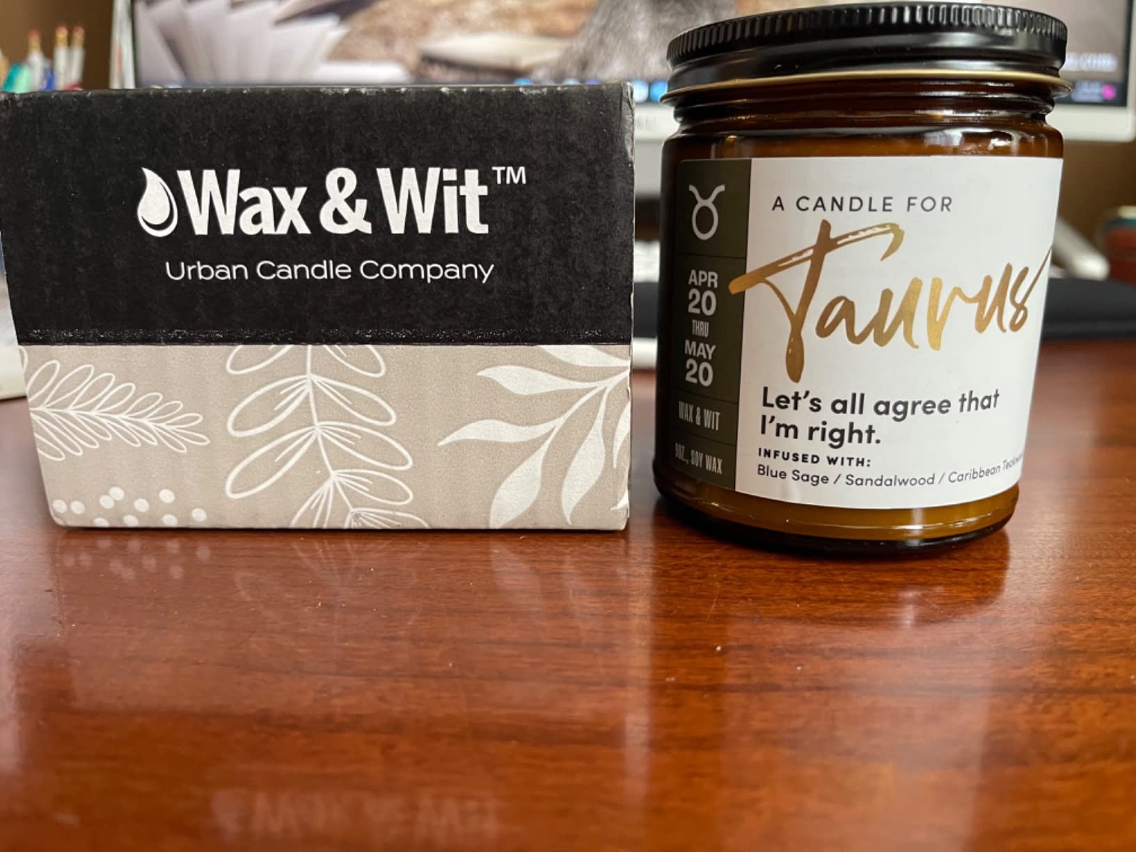 WAX & WIT Capricorn Gifts for Women, Astrology Gifts for Women, Capricorn Candle, Zodiac Gift, December January Birthday Gift for Woman, Zodiac Candles, Astrology Candle - 9oz - Customer Photo 3