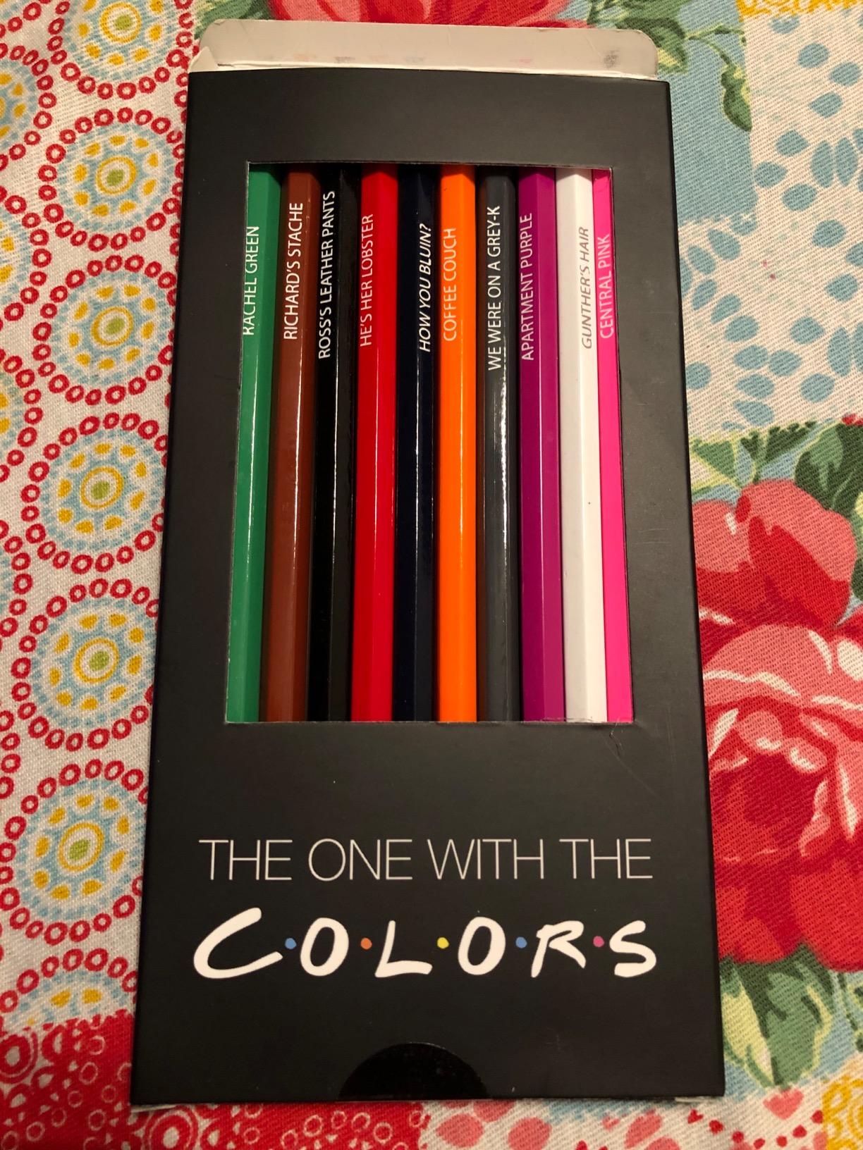 Colored Pencil Set, Schitty's Creek-Inspired, 12 Ct Pencils with Clever Foil-Stamped Sayings, TV Show Coloring Book for Adults, 5 Pages Included, Unique Fan Gifts, Schitts Creek-Merchandise Customer Review Colored Pencil Set, Schitty's Creek-Inspired, 12 Ct Pencils with Clever Foil-Stamped Sayings, TV Show Coloring Book for Adults, 5 Pages Included, Unique Fan Gifts, Schitts Creek-Merchandise - Customer Photo 1