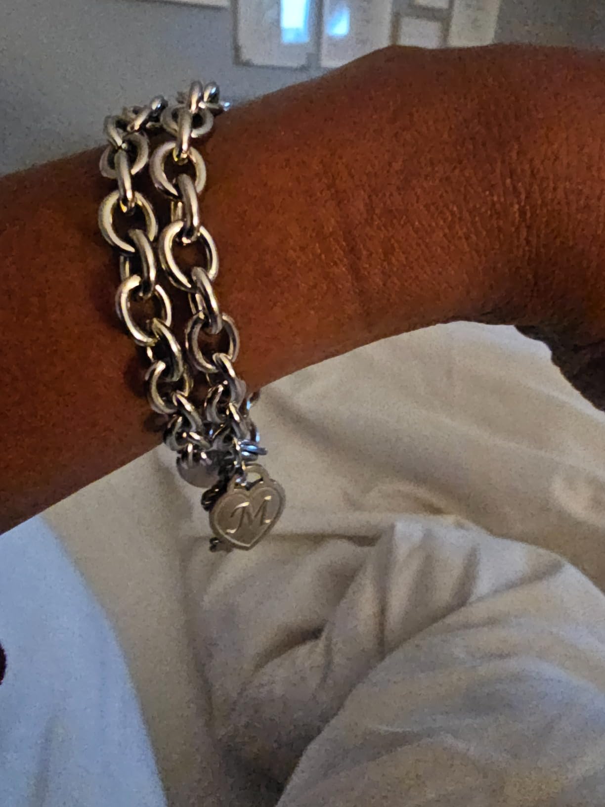 TONY & SANDY Initial Charm Bracelets for Girls Women Stainless Steel A-Z Bracelet Personalized Gifts Birthday Graduation Easter Christmas Stocking Stuffers for Teens Girls Women Jewelry - Customer Photo 3