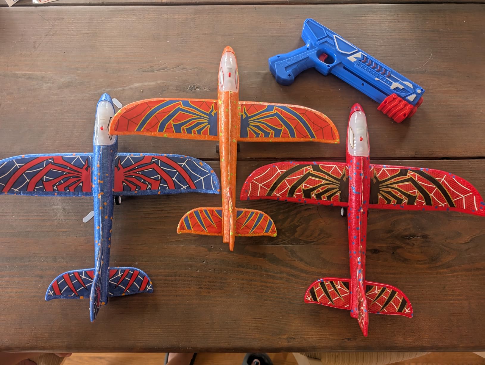 Fuwidvia 3 Pack Airplane Launcher Toys, 13.2'' LED Foam Glider Plane Toy for Boys, 2 Flight Modes Outdoor Flying Toys Birthday Gifts for Boys Girls 4 5 6 7 8 9 10 11 12 Year Old Customer Review Fuwidvia 3 Pack Airplane Launcher Toys, 13.2'' LED Foam Glider Plane Toy for Boys, 2 Flight Modes Outdoor Flying Toys Birthday Gifts for Boys Girls 4 5 6 7 8 9 10 11 12 Year Old - Customer Photo 2