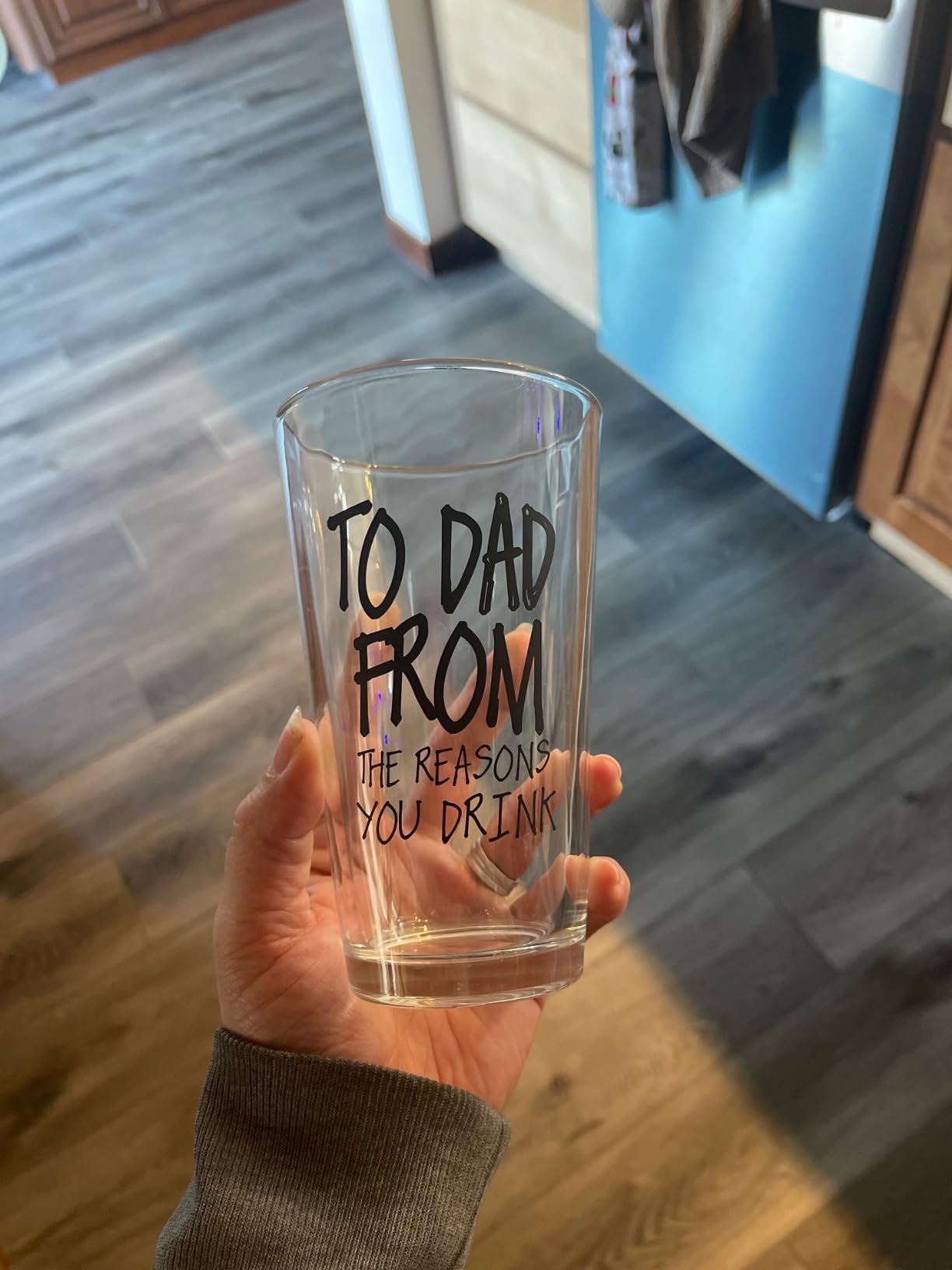 Gifts for Dad,16 OZ Funny Beer Glass Stocking Stuffers for Men,Fathers Day Dad Gifts from Daughter Son Wife,Birthday Anniversary Retirement Valentines Day Presents for Him Husband - Customer Photo 3
