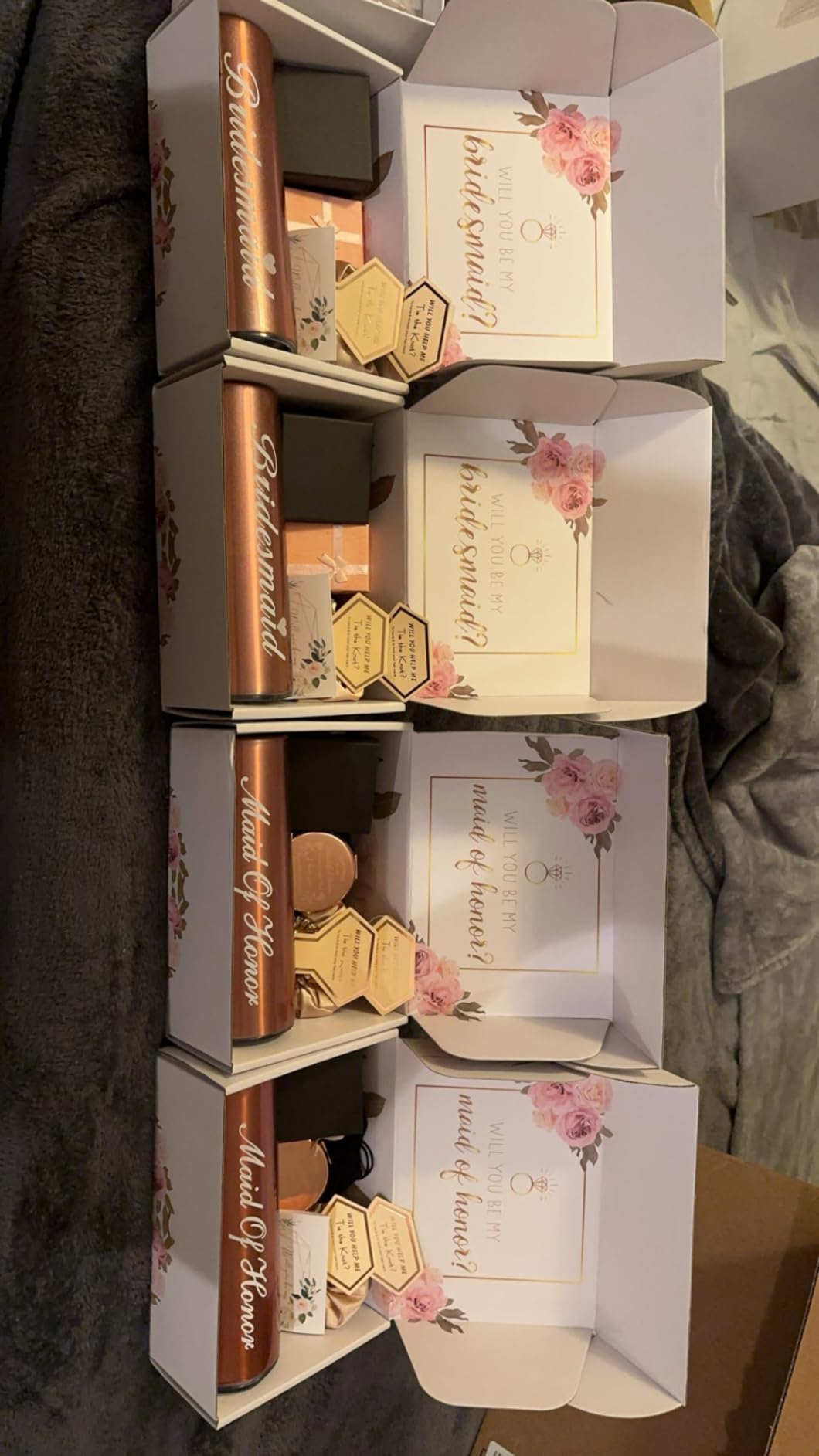 Bridesmaid Proposal Gifts, Will You Be My Bridesmaid Box, Engagement Wedding Wine Tumbler Bridal Bachelorette Party Gift for Bridesmaids, 20oz Wine Tumbler Gift Set Customer Review Bridesmaid Proposal Gifts, Will You Be My Bridesmaid Box, Engagement Wedding Wine Tumbler Bridal Bachelorette Party Gift for Bridesmaids, 20oz Wine Tumbler Gift Set - Customer Photo 1