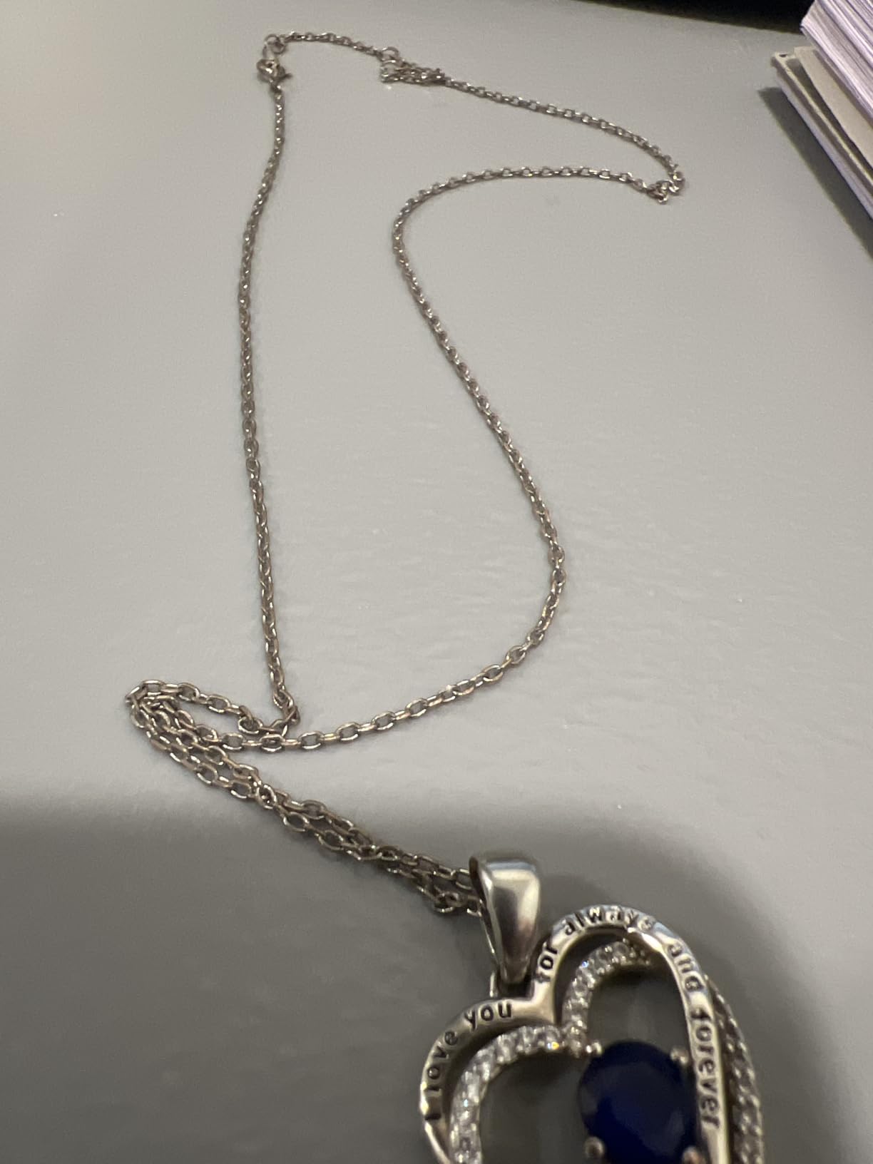 Jewelry for Women Wife Infinity Heart Birthstone I Love You Necklace S925 Anniversary Women Necklaces for Her Wife Birthday Gift Ideas, Birthday Present for Girlfriend Mom Daughter Sterling Silver - Customer Photo 1