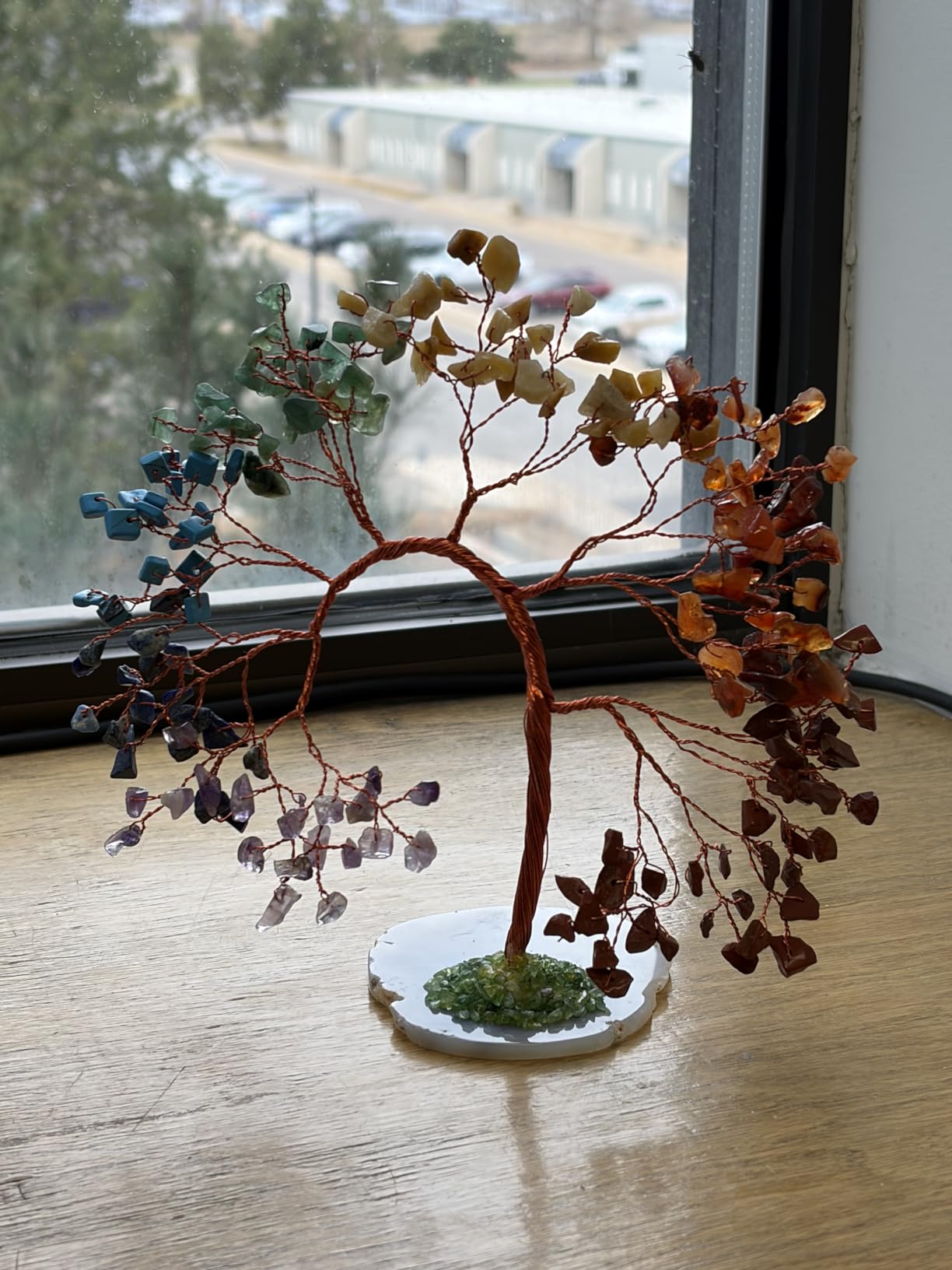 Crystal Tree of Life 7 Chakra Healing Crystals Trees for Home Decor, Office Desk Decor, Boho Decor, Handmade Bonsai Trees for Positive Energy, Money, Good Luck Birthday Gifts for Women, Mom - Customer Photo 2