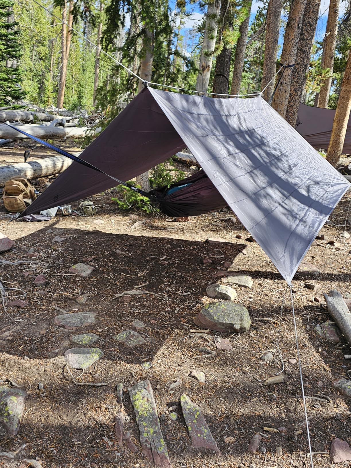 Sunyear Hammock Camping with Rain Fly Tarp and Net, Portable Camping Hammock Double Tree Hammock Outdoor Indoor Backpacking Travel & Survival, 2 Tree Straps, 100% Waterproof - Customer Photo 1