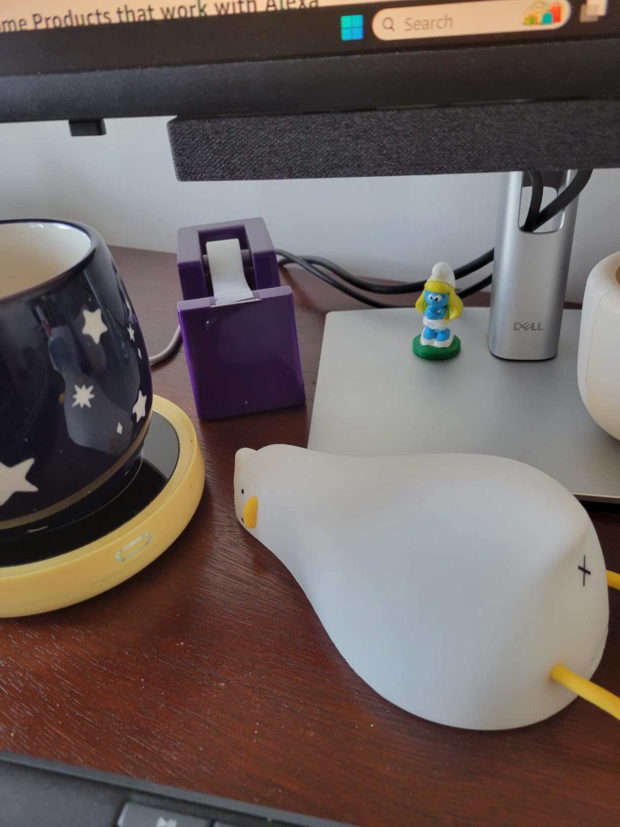 MUID Benson Lying Flat Duck Night Light, LED Squishy Duck Lamp, Cute Light Up Duck, Silicone Dimmable Nursery Nightlight, Rechargeable Bedside Touch Lamp for Breastfeeding, Finn The Duck. - Customer Photo 1