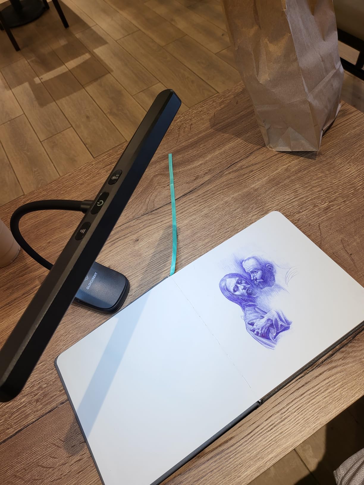 Glocusent Super Bright Eye-Caring Music Stand Light, Clip-on Piano Lamp with 3 Colors & 5 Brightness Levels, 57 LEDs, USB-C Rechargeable, Lasts up to 140 Hrs, Perfect for Piano & Sheet Music - Customer Photo 1