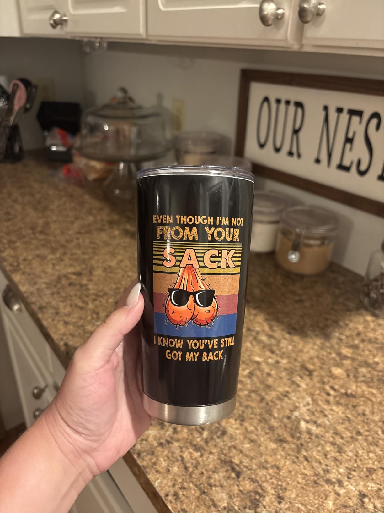 Bonus Dad Gifts - Step Dad Gifts From Daughter, Son, Kids - 20 Oz Tumbler & Keychain Funny Stepdad Gift - Christmas Father Day, Birthday Gift For Stepdad - Best Bonus Father Travel Coffee Mug - Customer Photo 1