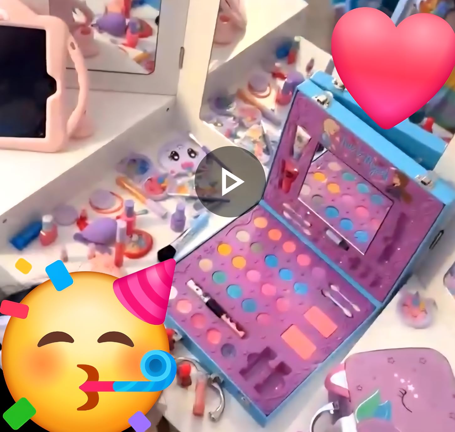 Heaning Kids Washable Makeup Girl Toys - Real Makeup Kit Kid Make up Set for Toddlers Children Princess Dress Up Christmas Birthday Gifts Toys for 3 4 5 6 7 8 9 10 11 12 Year Old Girls - Customer Photo 1