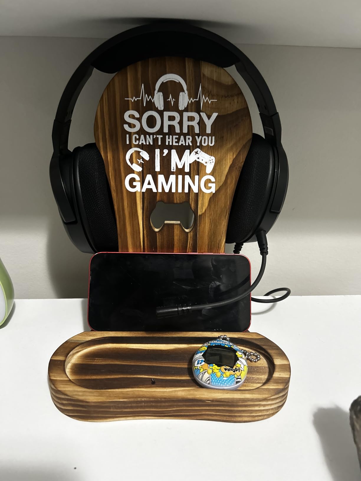 Christmas Gamer Gifts for Teenage Boys, Gaming Christmas Birthday Gifts for Men Son Boyfriend Husband Game Lover, Gamer Room Decor Wood Headset Stand for Gaming Desk Decor -Choose Your Weapon - Customer Photo 1