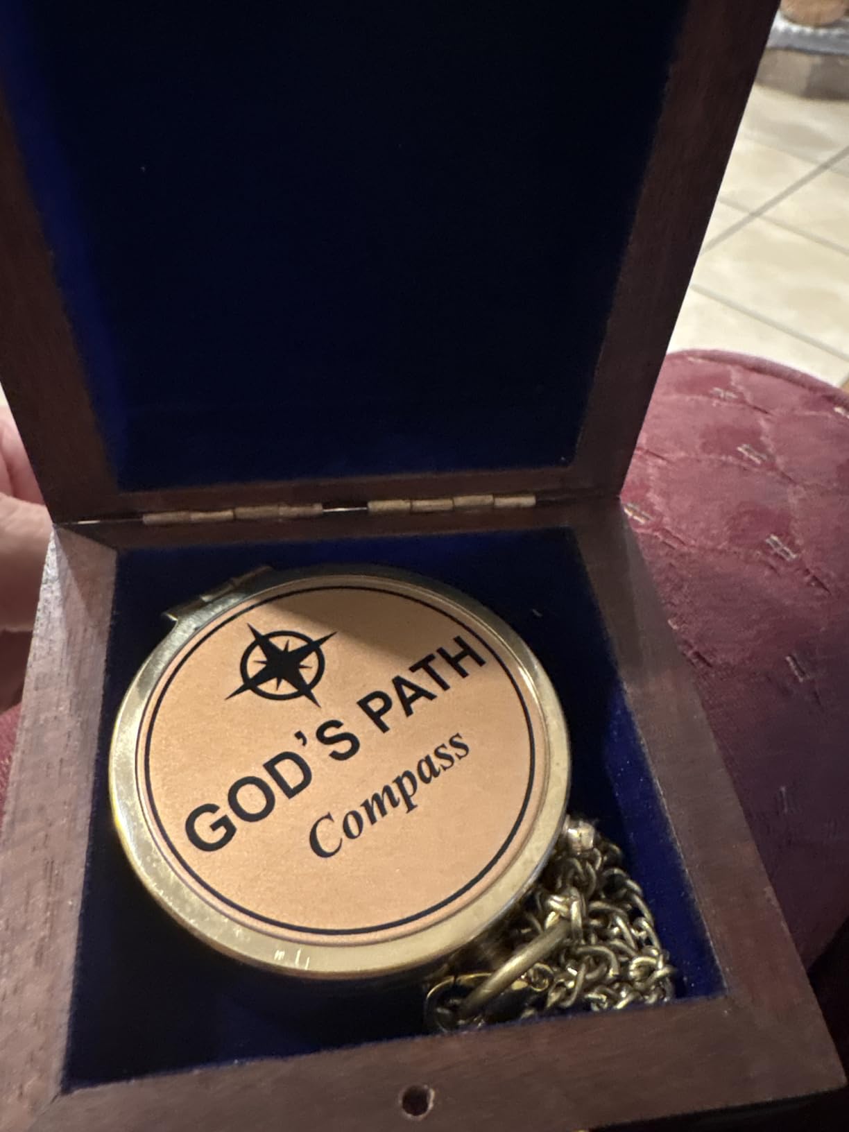 God's Path Compass – Communion & Confirmation Gift for Teenage Boys | Baptism Religious Gifts for Men, Christian, Catholic, Graduation | Sentimental & Inspirational Present – Greeting Card Included - Customer Photo 1
