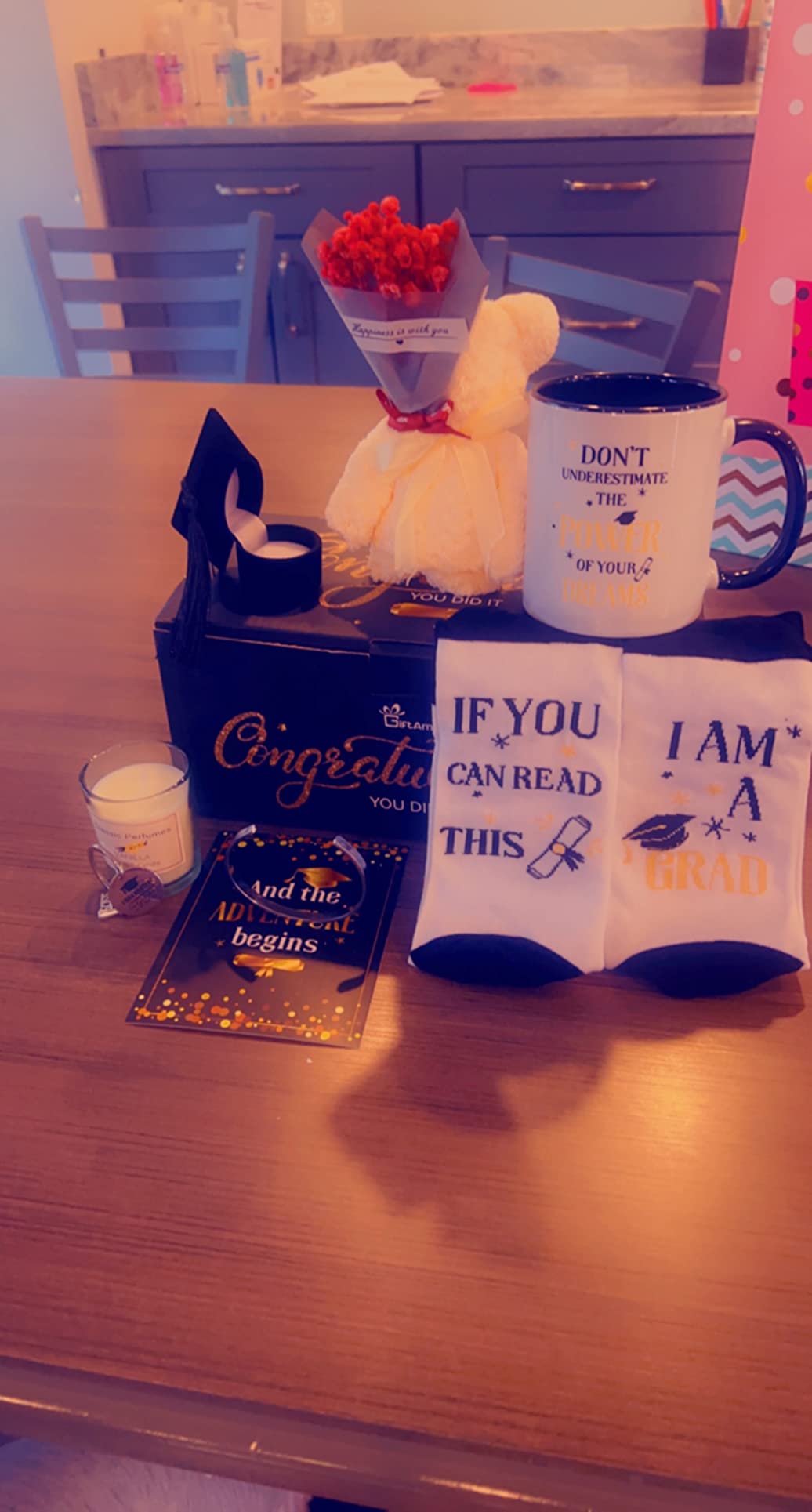 2025 Graduation Gifts Set for Her, Congrats Grad Gift Basket for College or High School Class, Include Coffee Mug, Bracelet Graduation Christmas Gift Box for Graduated Women Congratulations - Customer Photo 2