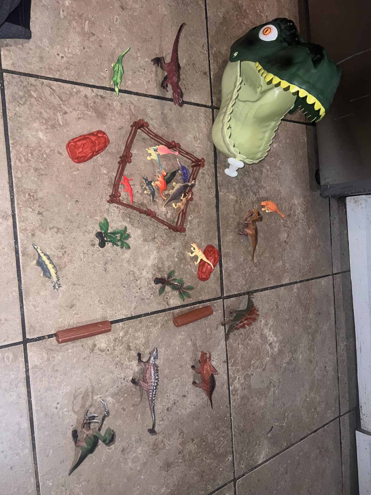 Dinosaur Toys for Kids 3-5,45PCS Realistic Jurassic Dinosaurs Figures with Eggs&Trees&Fence Playset to Create a Dino World,Educational Figures, Great Gift for Toddler Boys & Girls - Customer Photo 1