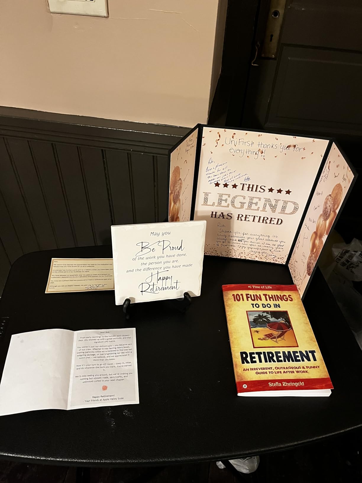 LukieJac Retirement Gifts for Women Men Retirement Party Decoration Best Ceramic Retirement Plaque 6