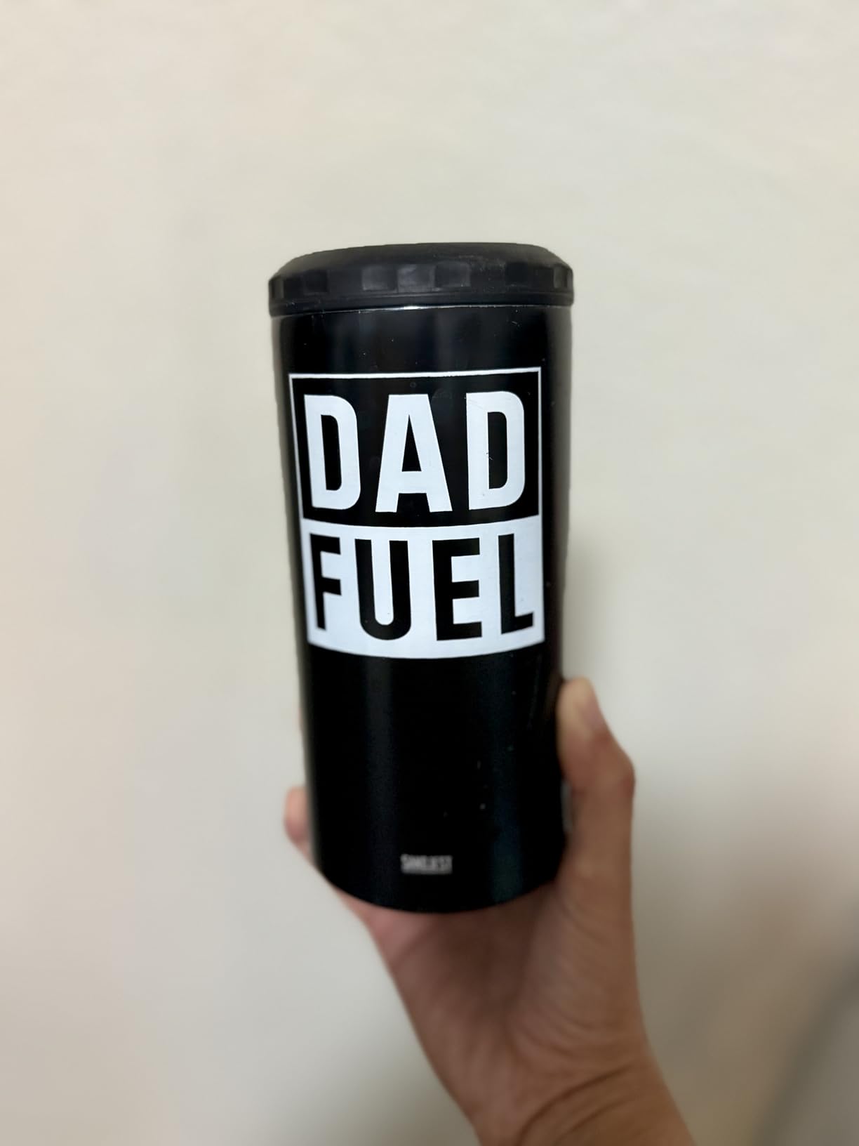 SANDJEST Bonus Dad Tumbler Gifts from Step Daughter Son - 12oz 4 in 1 Design Step Father Tumbler Cup Can Cooler - Best Bonus Dad Ever Insulated Cans Coozie Christmas, Birthday, Father's Day Gift - Customer Photo 0