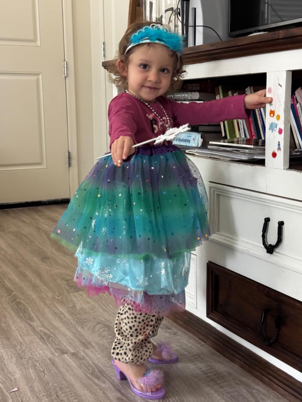 Princess Dress Up Shoes Set, Girls Dress Up Toys Toddler Jewelry Boutique Kit, 3 Themes of Unicorn Mermaid Ice Princess Costumes Set, Pretend Play Gifts for Little Girls Aged 3-6 Years Old - Customer Photo 2