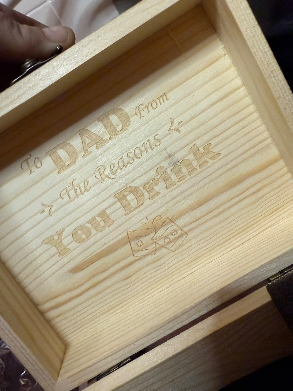 PONPUR Dad Gifts for Men Dad, The Dogfather Whiskey Glass for Dog Lovers, Fathers Day Gift for Him Husband Anniversary, Funny Birthday Gifts for from Wife, Daughter, Son - Customer Photo 2