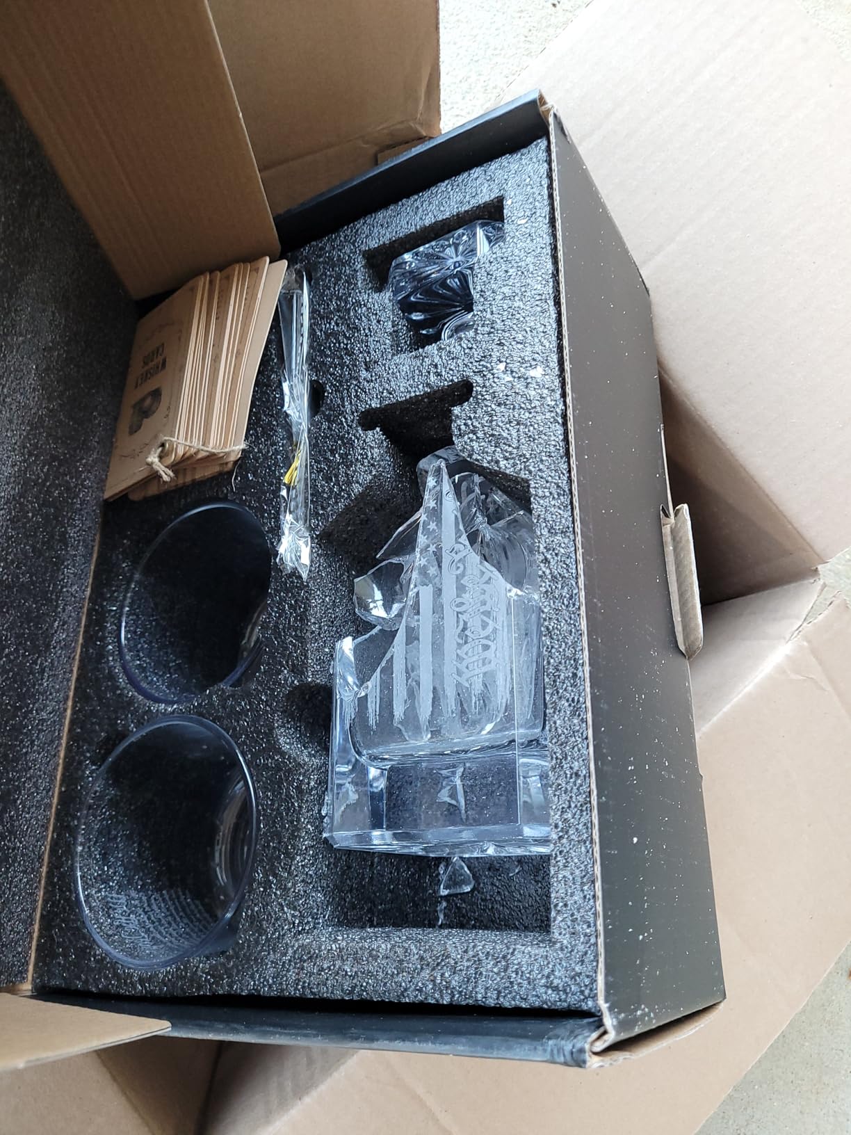 PONPUR Gifts for Grandpa Papa, Whiskey Decanter Set for Grandfather, Unique Grandpa Birthday Gift from Granddaughter Grandson, Best Fathers' Day Presents for Whisky Scotch Bourbon Lovers - Customer Photo 1