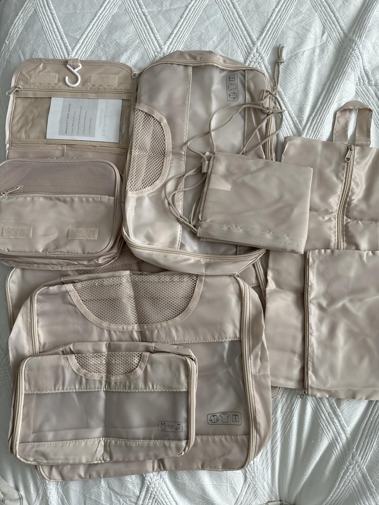 Veken 8 Set Packing Cubes, Gifts for Women Mom Her, Christmas Personalized Cruise Ship Travel Essentials Accessories for Beach Vacation, Suitcase Organizer Bags for Luggage with Hanging Toiletry Bag - Customer Photo 1