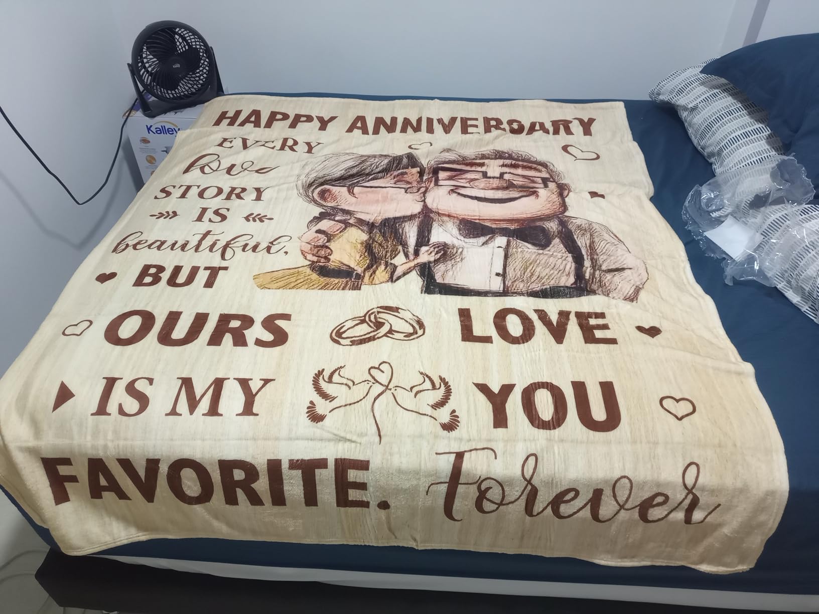 15th Anniversary Blanket Gifts,15 Year Anniversary Wedding Gift for Him Her, 15th Anniversary Crystal Gifts for Men Women Couple Wife Husband - Customer Photo 2