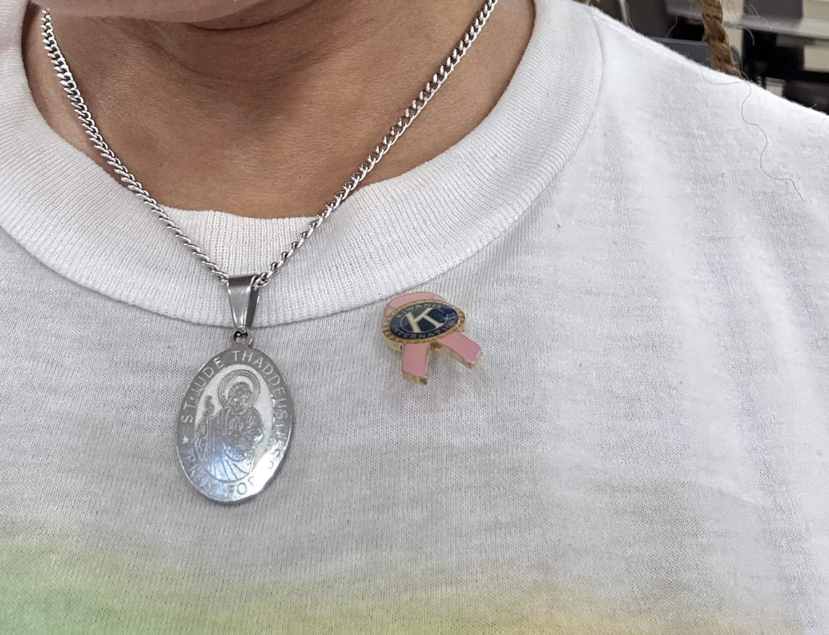 Zocomi Catholic First Communion/Confirmation Gifts for Boys Men,Saint Christopher/Michael/Anthony/Jude/Joseph Medal Necklace - Customer Photo 1