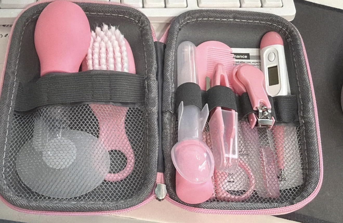 Baby Grooming Kit, Infant Safety Care Set with Hair Brush Comb Nail Clipper Nasal Aspirator,Baby Essentials Kit for Newborn Girls Boys - Customer Photo 1