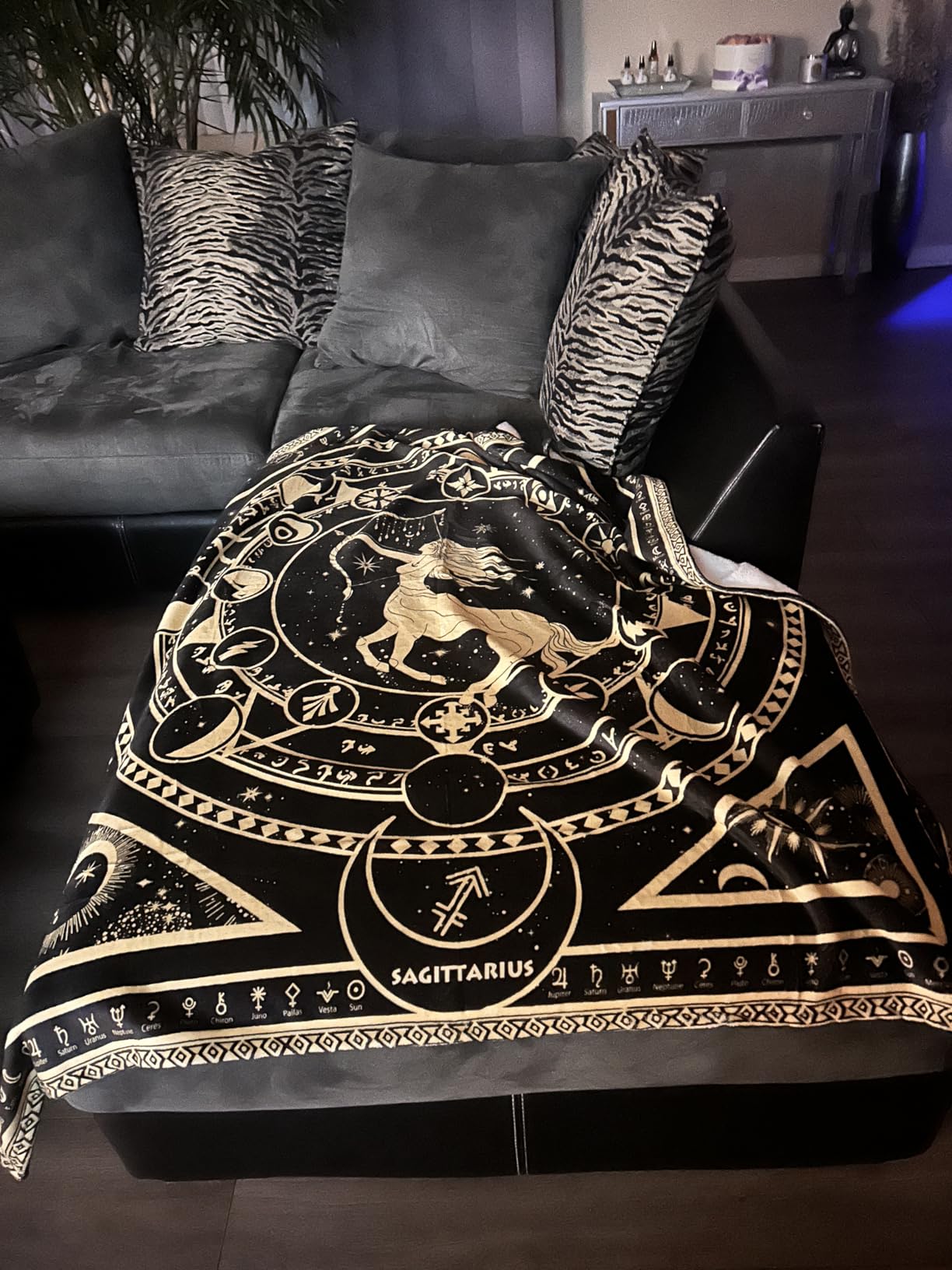 Libra Zodiac Blanket, Libra Zodiac Gifts for Women Moon Constellation Throw Blanket 60