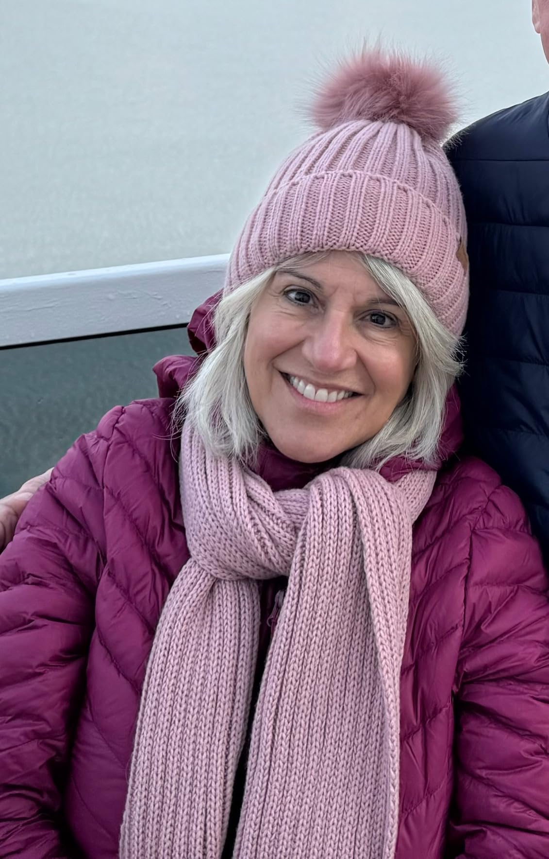 Winter Beanie Hat Scarf Gloves Set for Women, Womens Beanie with Pom Pom Long Scarf Neck Warmer Touchscreen Gloves 3 in 1 Set - Customer Photo 2