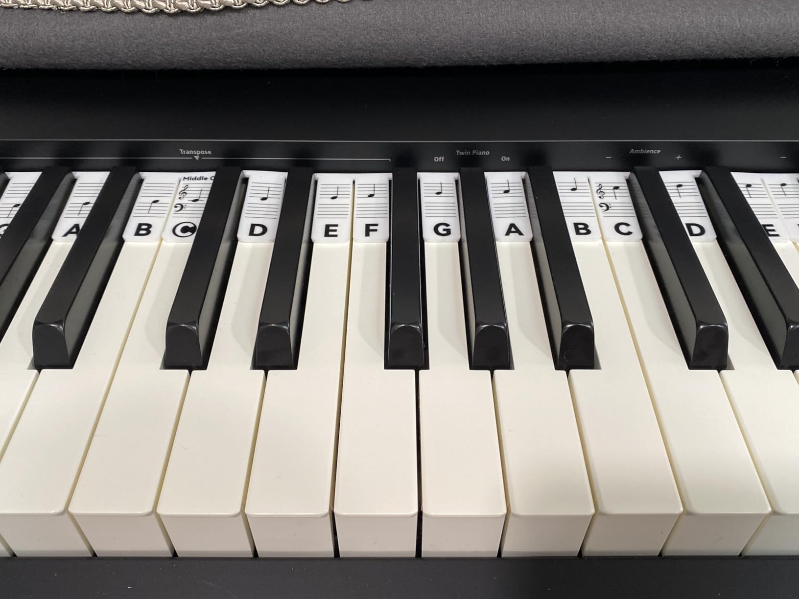 Piano Notes Guide for Beginner, Removable Piano Keyboard Note Labels for Learning, 88-Key Full Size, Made of Silicone, No Need Stickers, Reusable and Comes with Box (Rainbow Colors） - Customer Photo 1