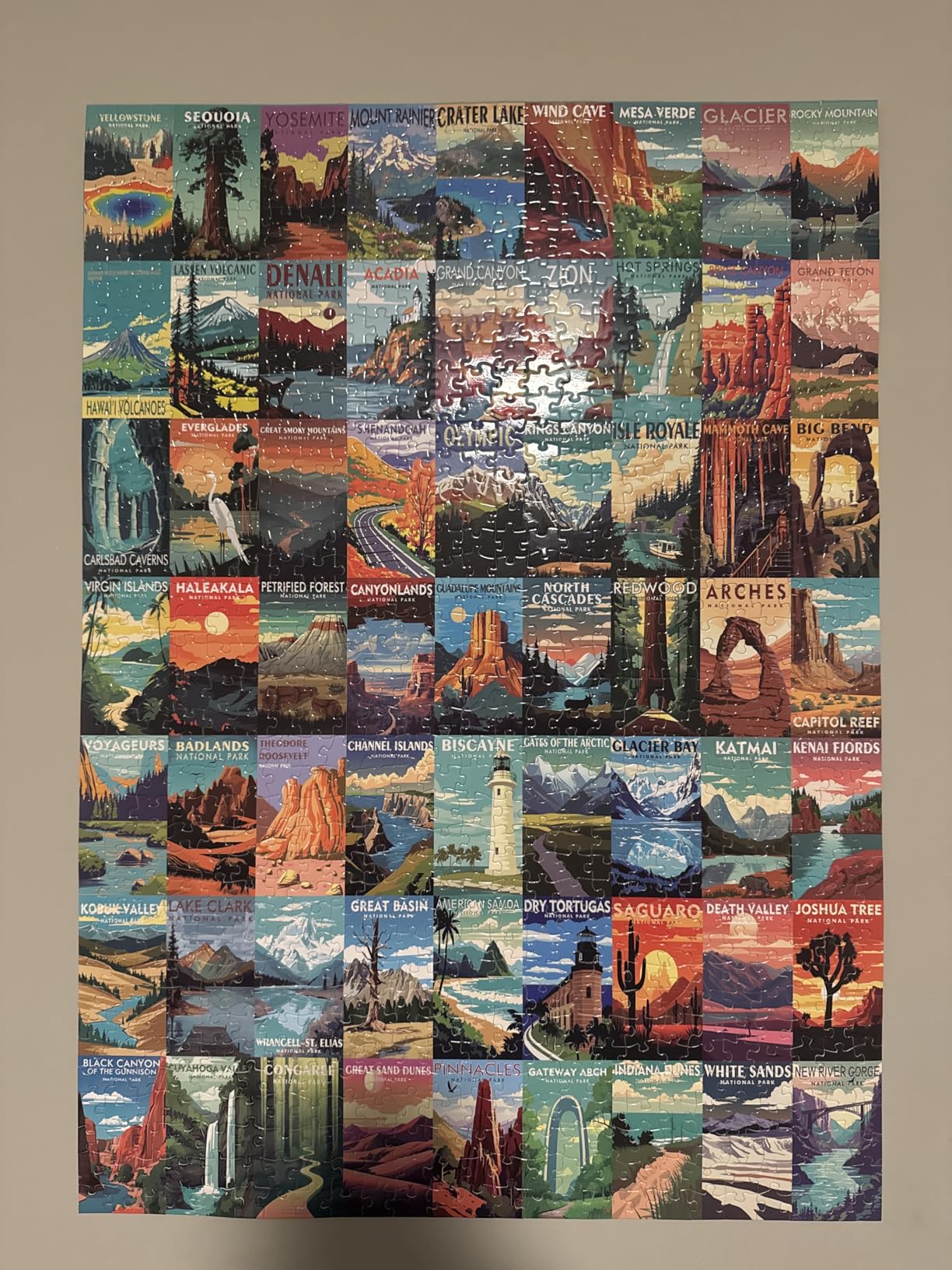 National Parks Puzzle for Adults 1000 Pieces, Travel Poster Landscape Puzzle Including Zion Yellowstone Yosemite, Nature Jigsaw Puzzles Scenery Mountain Scene Customer Review National Parks Puzzle for Adults 1000 Pieces, Travel Poster Landscape Puzzle Including Zion Yellowstone Yosemite, Nature Jigsaw Puzzles Scenery Mountain Scene - Customer Photo 2