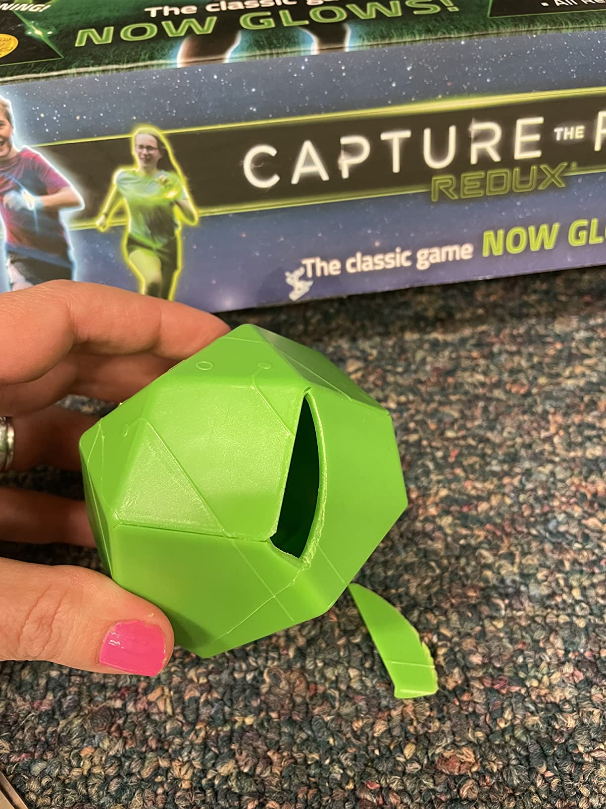 Glow in The Dark Capture The Flag Game - Starter Set | Ages 8+ | Glow in The Dark Outdoor Toys | Outdoor Games for Kids 8-12+ | Flag Football Gifts & Boys Birthday Gifts | Glowing Excitement! - Customer Photo 1