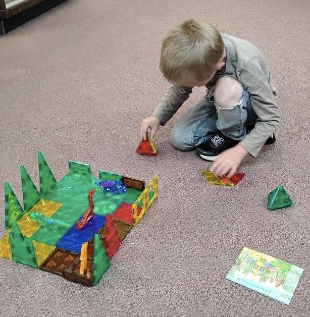 Magnetic Tiles Kids Toys STEM Magnet Toy for Toddler Magnetic Blocks Building Preschool Learning Sensory Montessori Toys for 3+ Year Old Boys and Girls, Safe Creativity Toddler Kids Toy 40PCS - Customer Photo 1