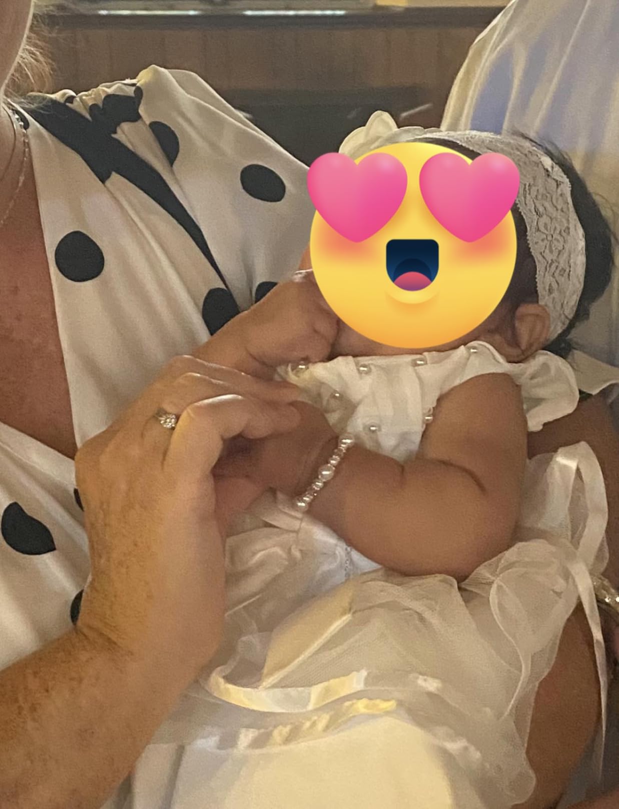 Baptism Bracelet in Sterling Silver and Cultured Pearls for Baby Girls, with Silver-plated Jewelry Keepsake Box, Great Catholic Christening and Baptism Gifts for Girl - Customer Photo 2