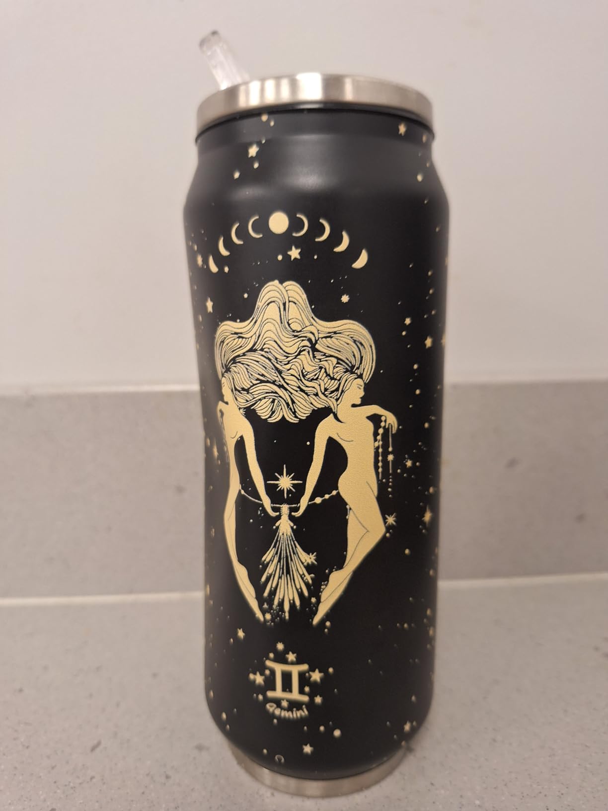 tatamonkey Capricorn Constellation Tumbler Zodiac Mens Womens Stainless Steel Tumblers Astrology Fans Birthday Gifts Coffee Sublimation Mugs Car Cup - 17 OZ - Customer Photo 1