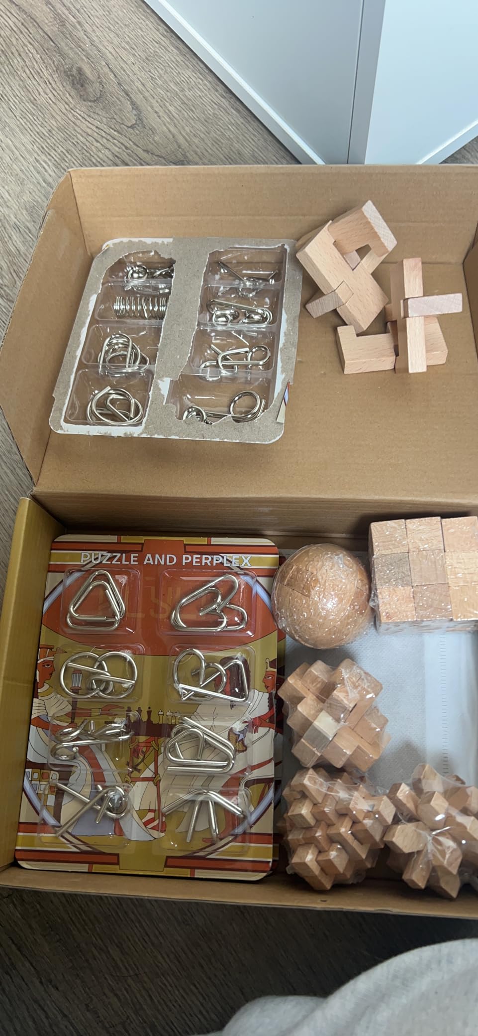 30pcs Brain Teaser Puzzles Game for Adults and Kids Ancient Wooden and Metal Puzzles 3D Educational Toys IQ Logic Train Family Games Party Favor Coffee Time Unlock Interlock Puzzles Box - Customer Photo 1