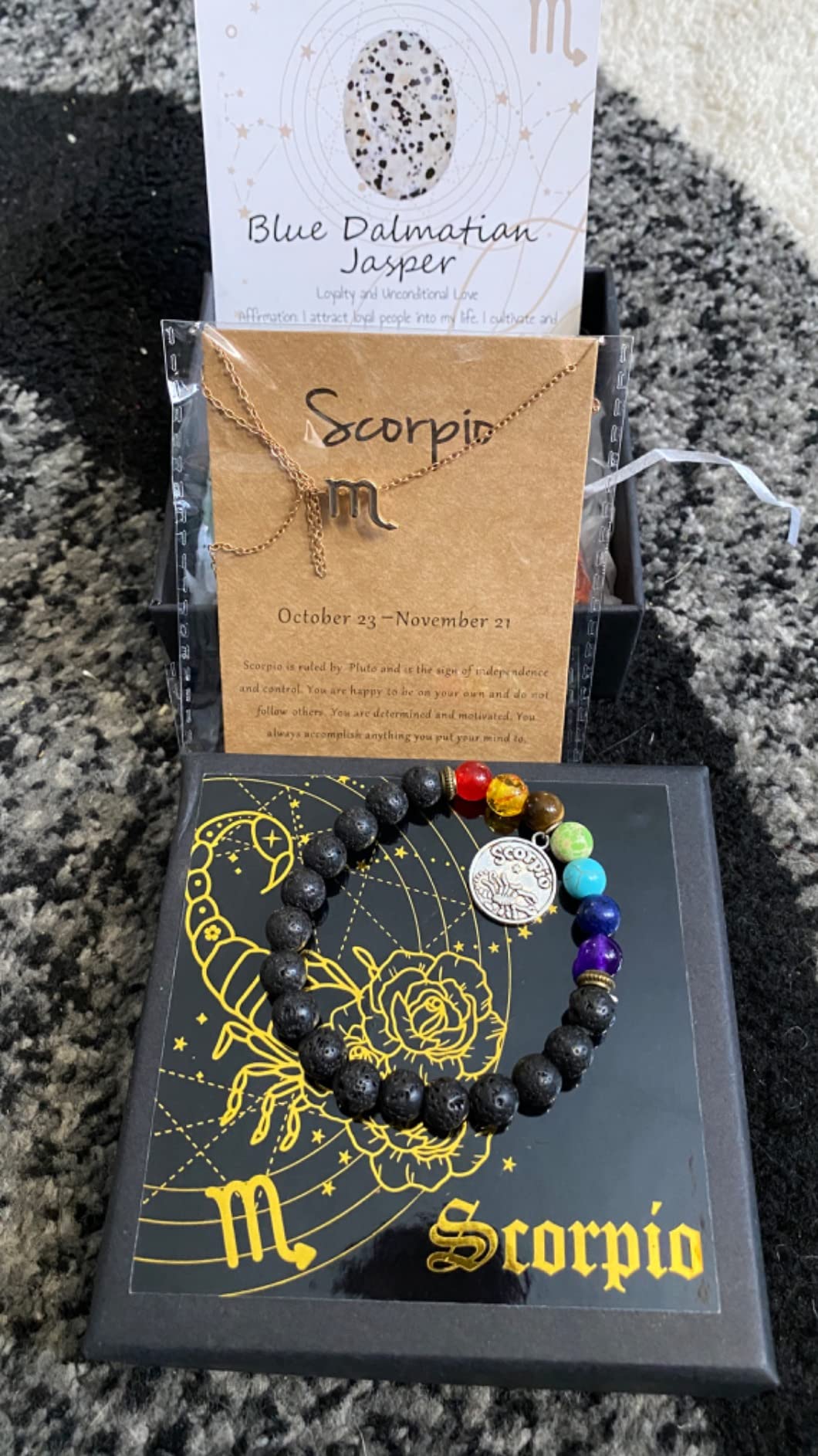 Hihealer Zodiac Gifts for Women, Spiritual Gifts, Zodiac Gifts, Astrology Gifts for Women, Horoscope Gifts with Birthstone, Healing Stone Gifts, Unique Birthday Gifts for Women - Customer Photo 1