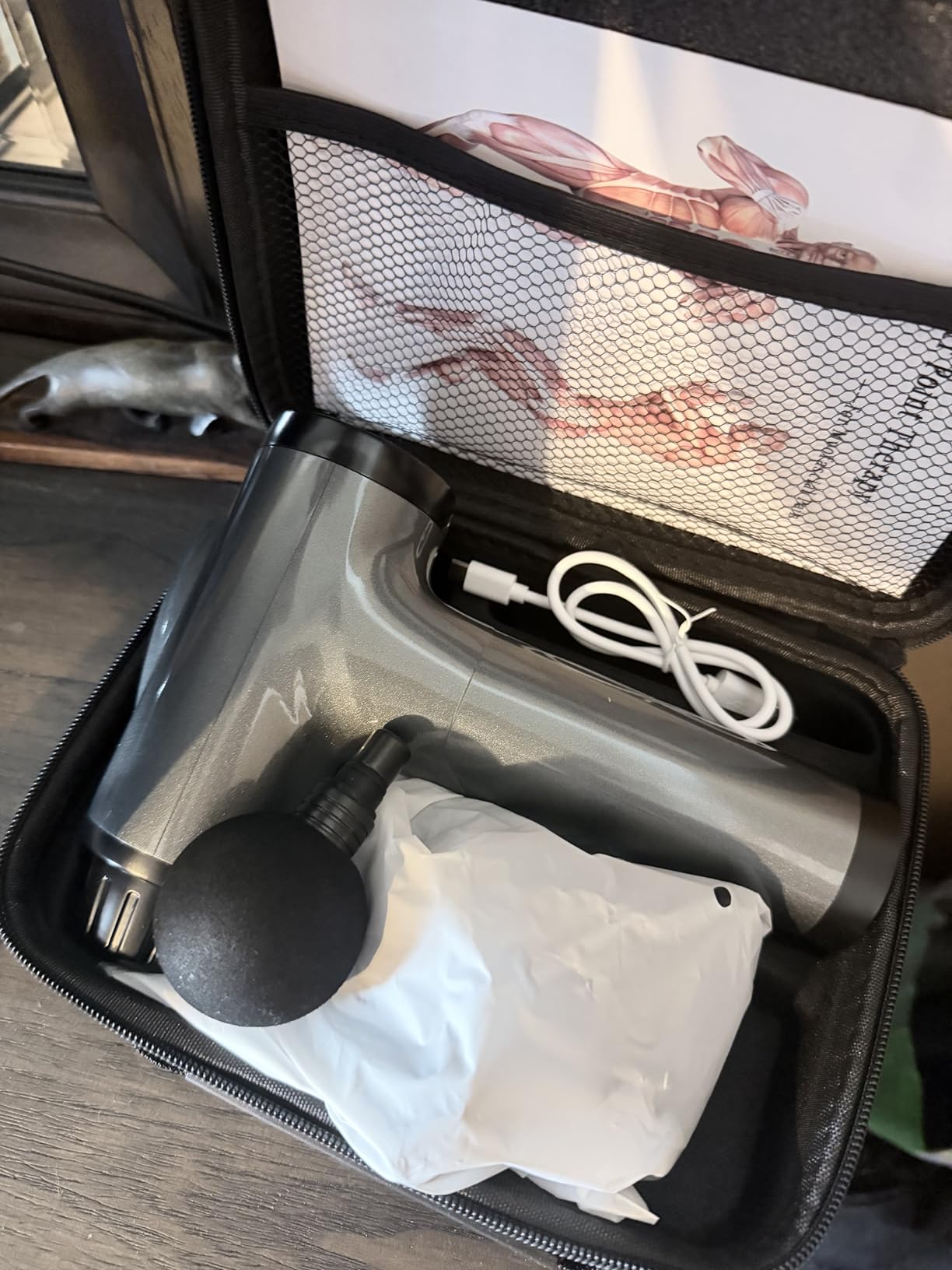 Massage Gun Deep Tissue, Handheld Electric Muscle Massager, High Intensity Percussion Massage Device for Pain Relief with 9 Attachments & 30 Speed(Black) - Customer Photo 1